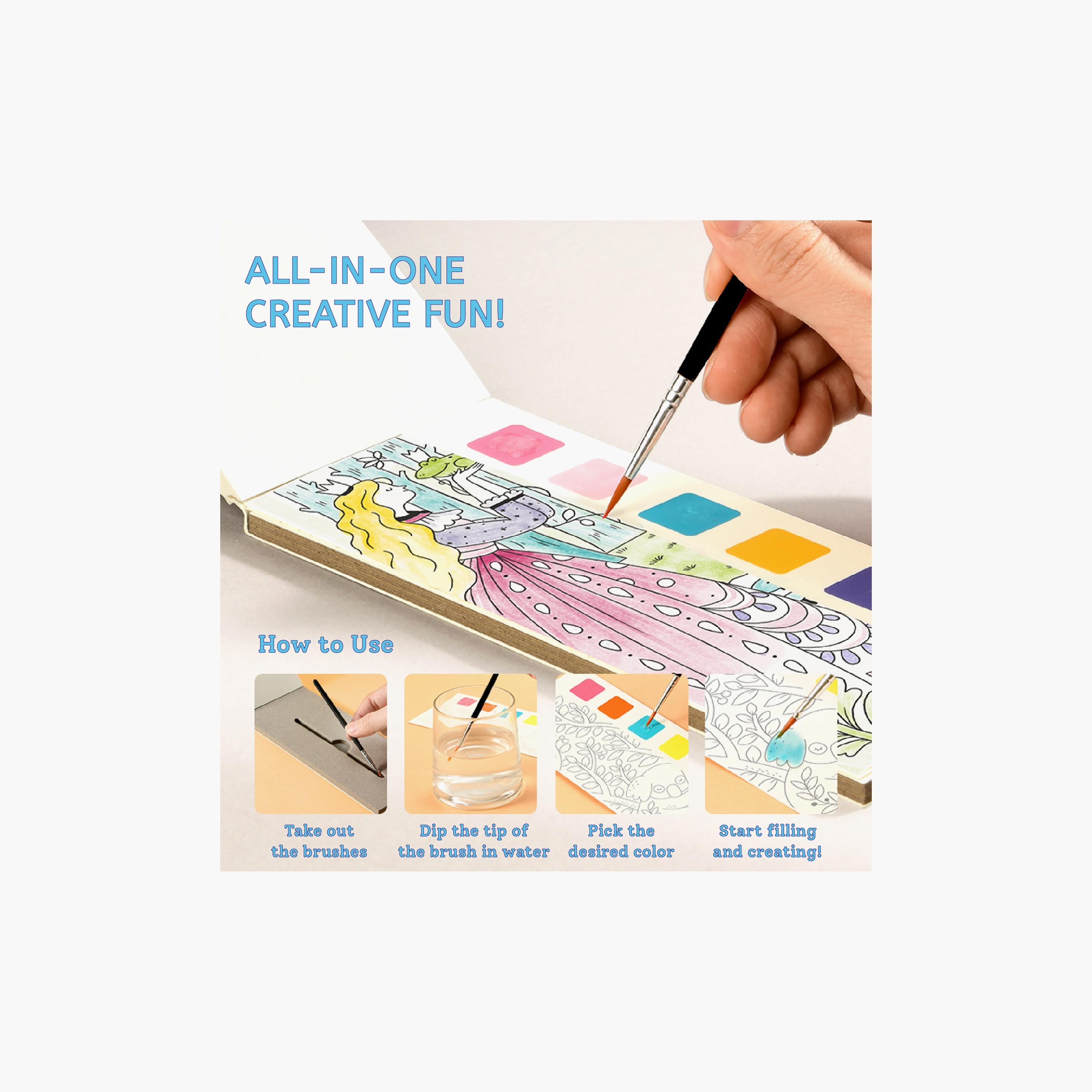 كتيب ألوان مع 20 ورقة مائية من ميدير - حديقة رائعة-school-artsandcrafts-image-6
