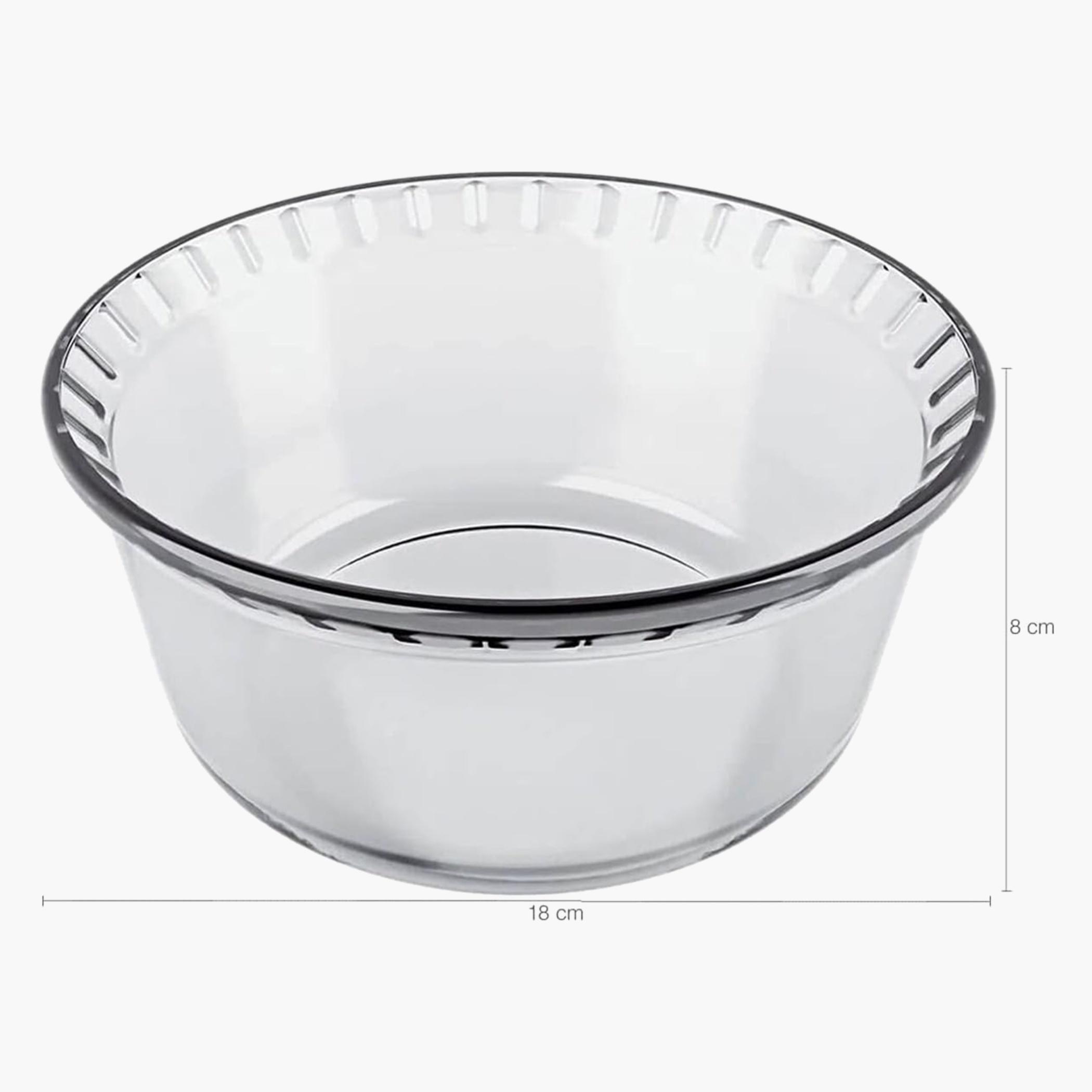 Clear Glass Soufflé Dish 18cm-household-kitchen-bakeware-bakingdishes-image-1