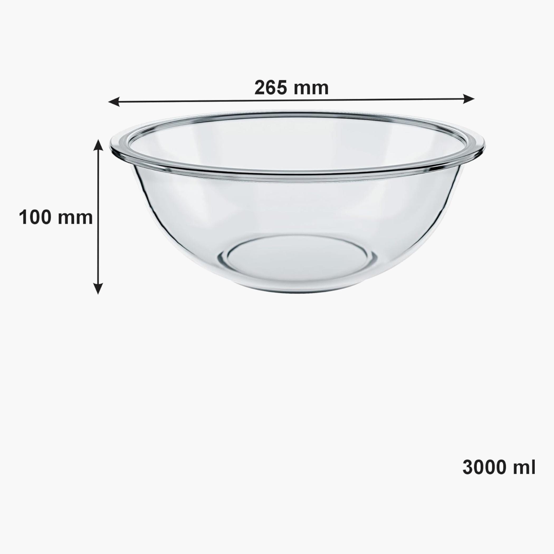 Clear Glass Mixing Bowl 3L-household-kitchen-bakeware-mixingbowls-image-2