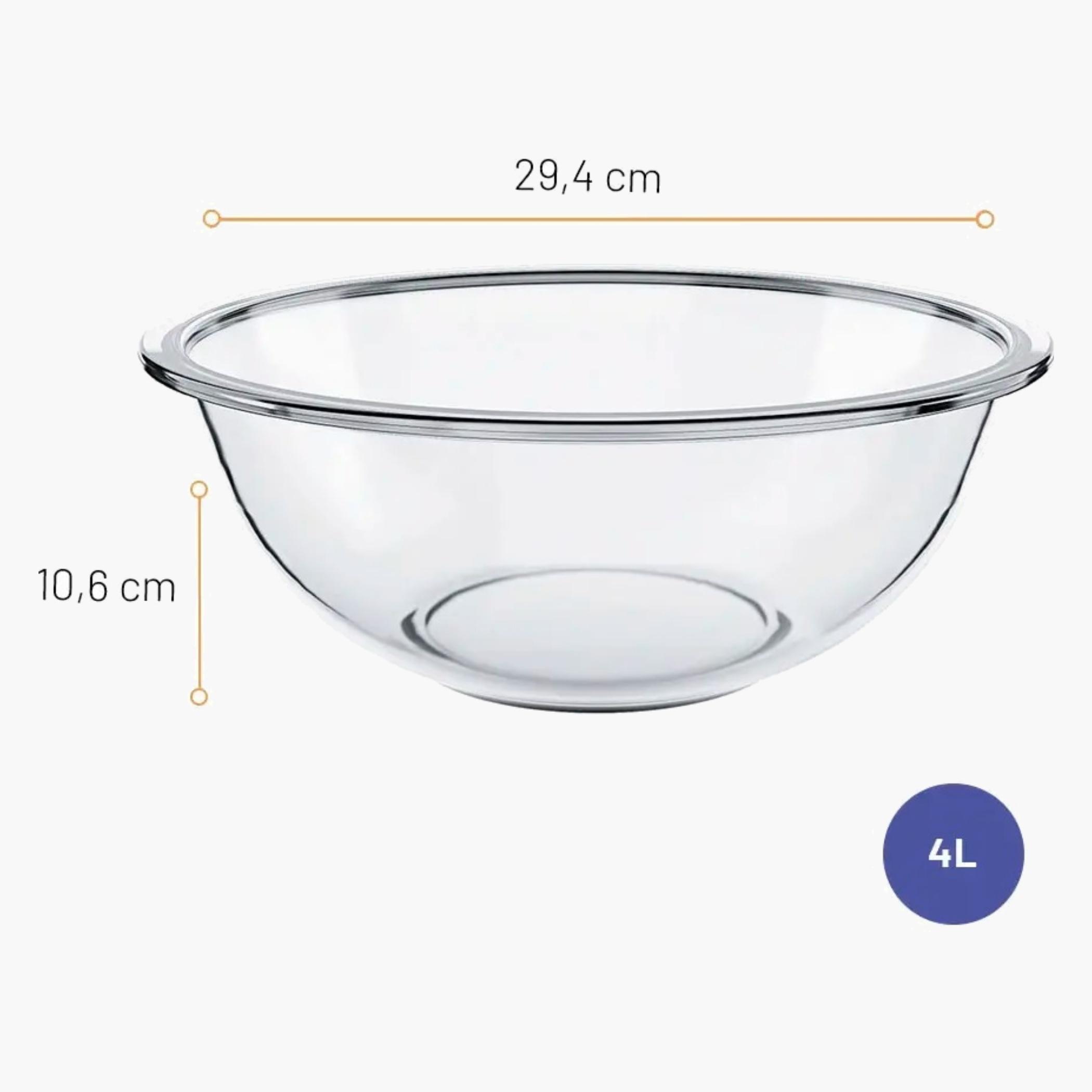 Glass Mixing Bowl 4L-household-kitchen-bakeware-mixingbowls-image-3
