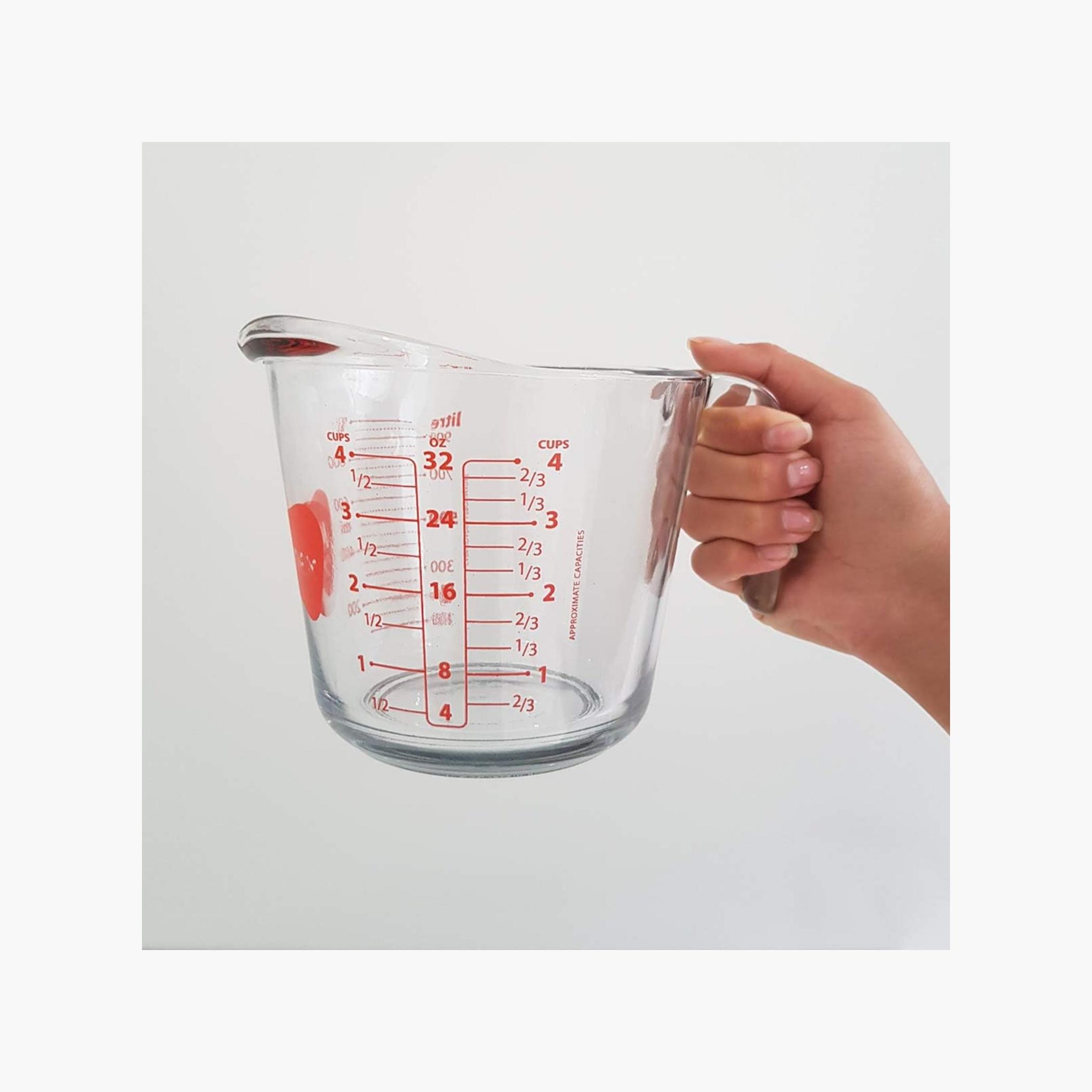 Glass Measuring Jug 1 Litre-household-kitchen-kitchentoolsandutensils-cookingaccessories-image-1