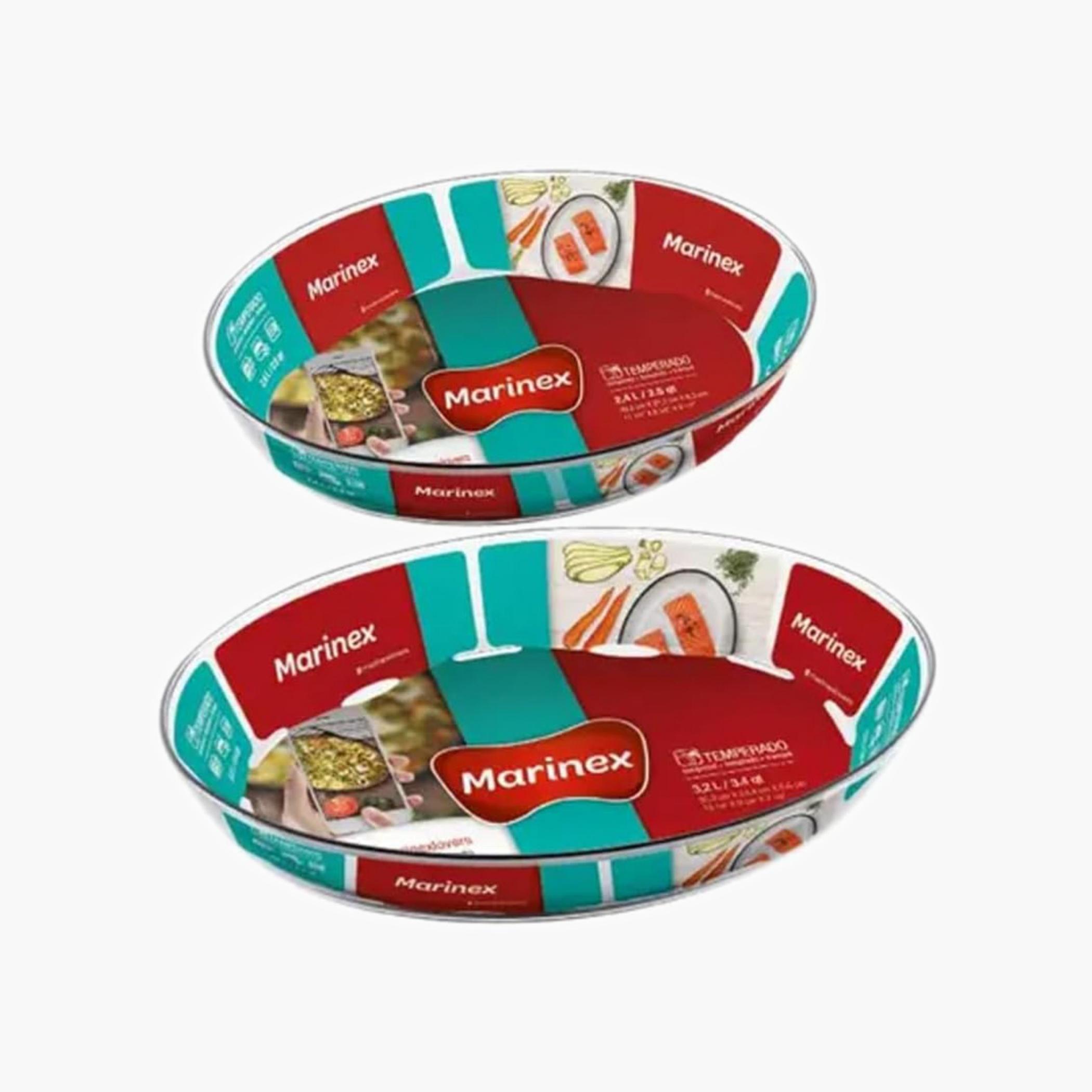 Oval Glass Roaster Set 2-Piece-household-kitchen-bakeware-bakingdishes-image-1