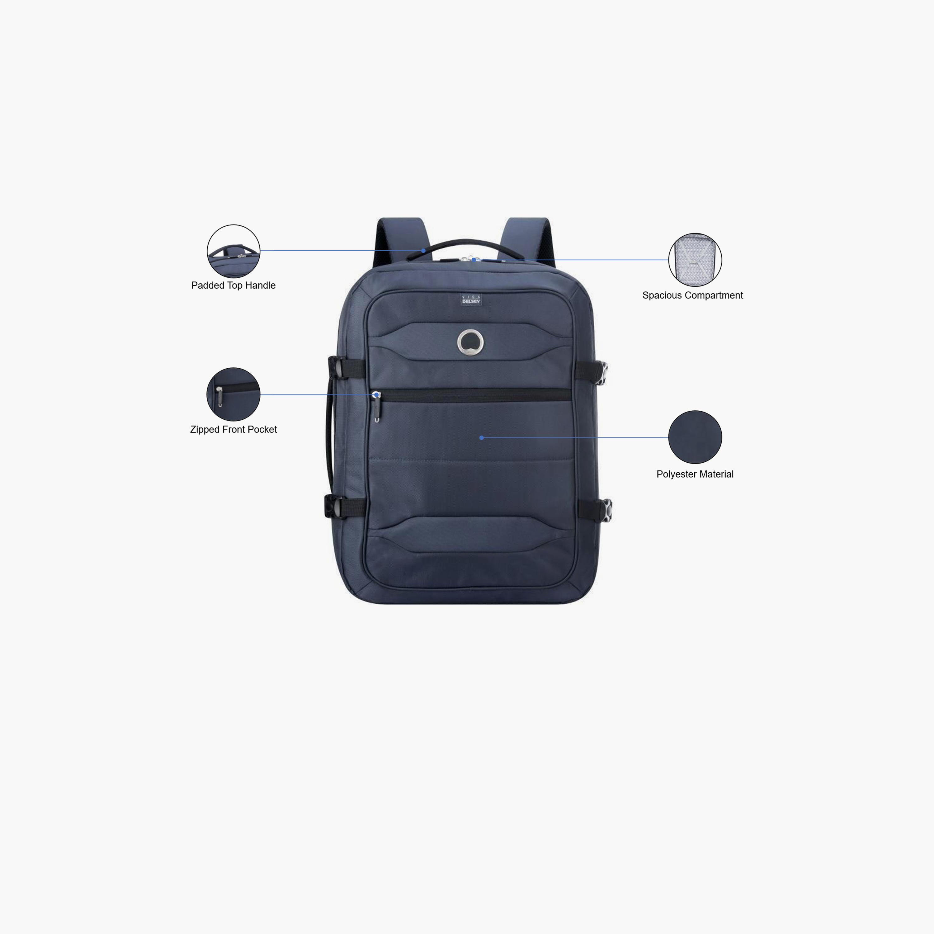 Delsey Easy Trip 19.65 Inches Backpack Utility, Polyester, Adjustable Straps | 1341564101-travel-luggagesandbags-backpacks-image-3