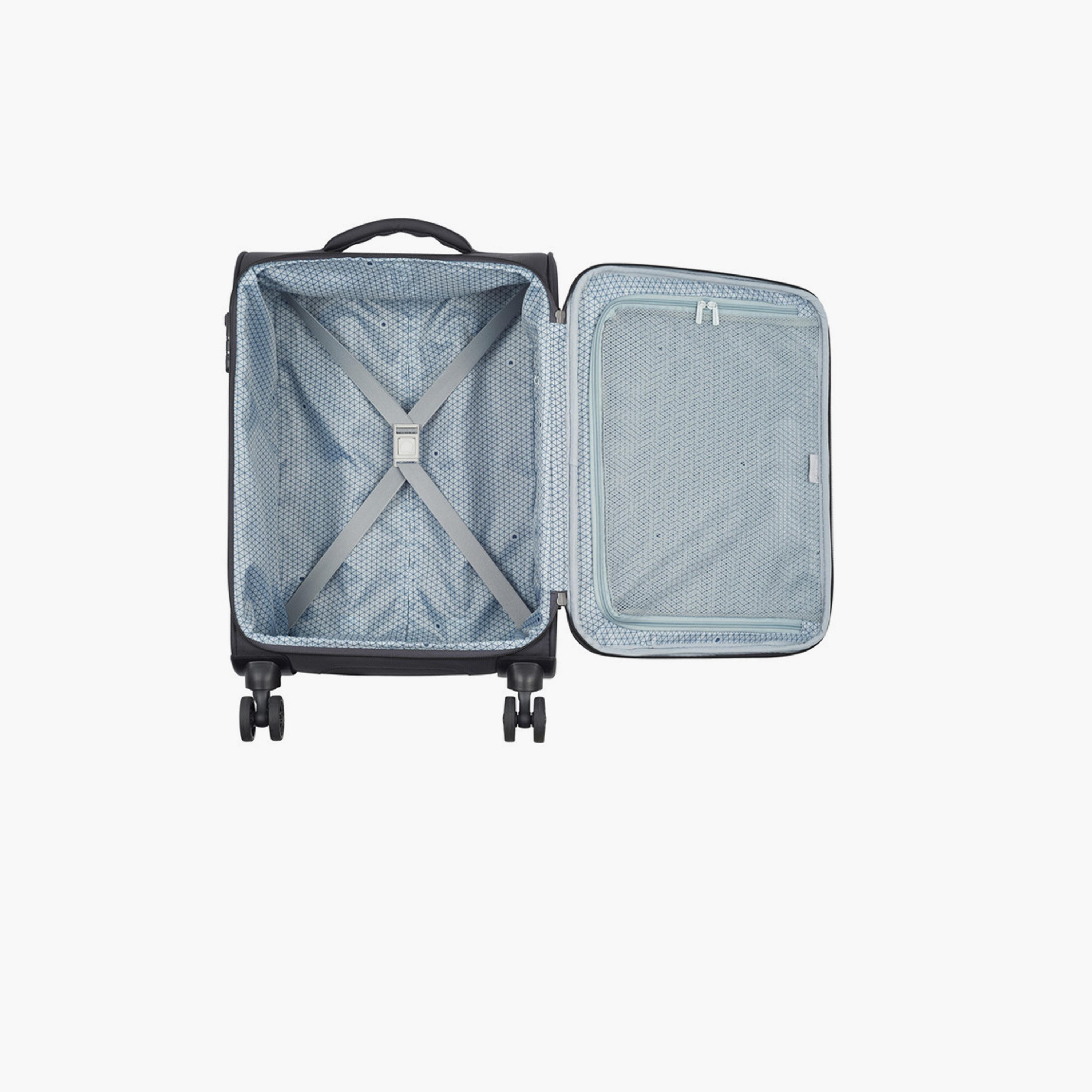 Delsey Caracas 55 CM Small Cabin Polyester Soft Sided 4-Wheeler Spinner Trolley Bag with TSA Combination Lock-travel-luggagesandbags-luggage-image-5