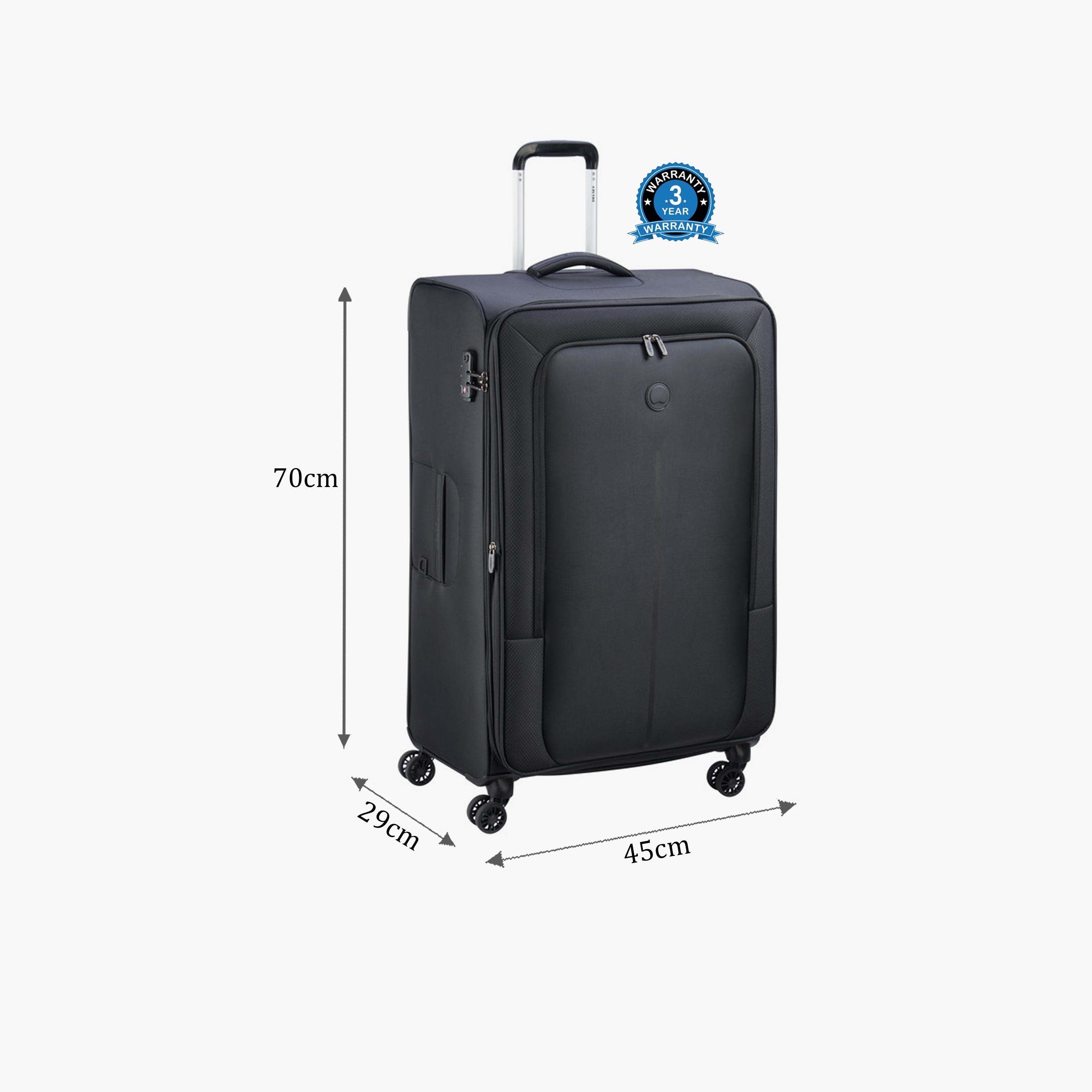 Delsey Caracas 70 CM Medium Check-in Polyester Soft Sided 4-Wheeler Spinner Trolley Bag with TSA Combination Lock-travel-luggagesandbags-luggage-image-2