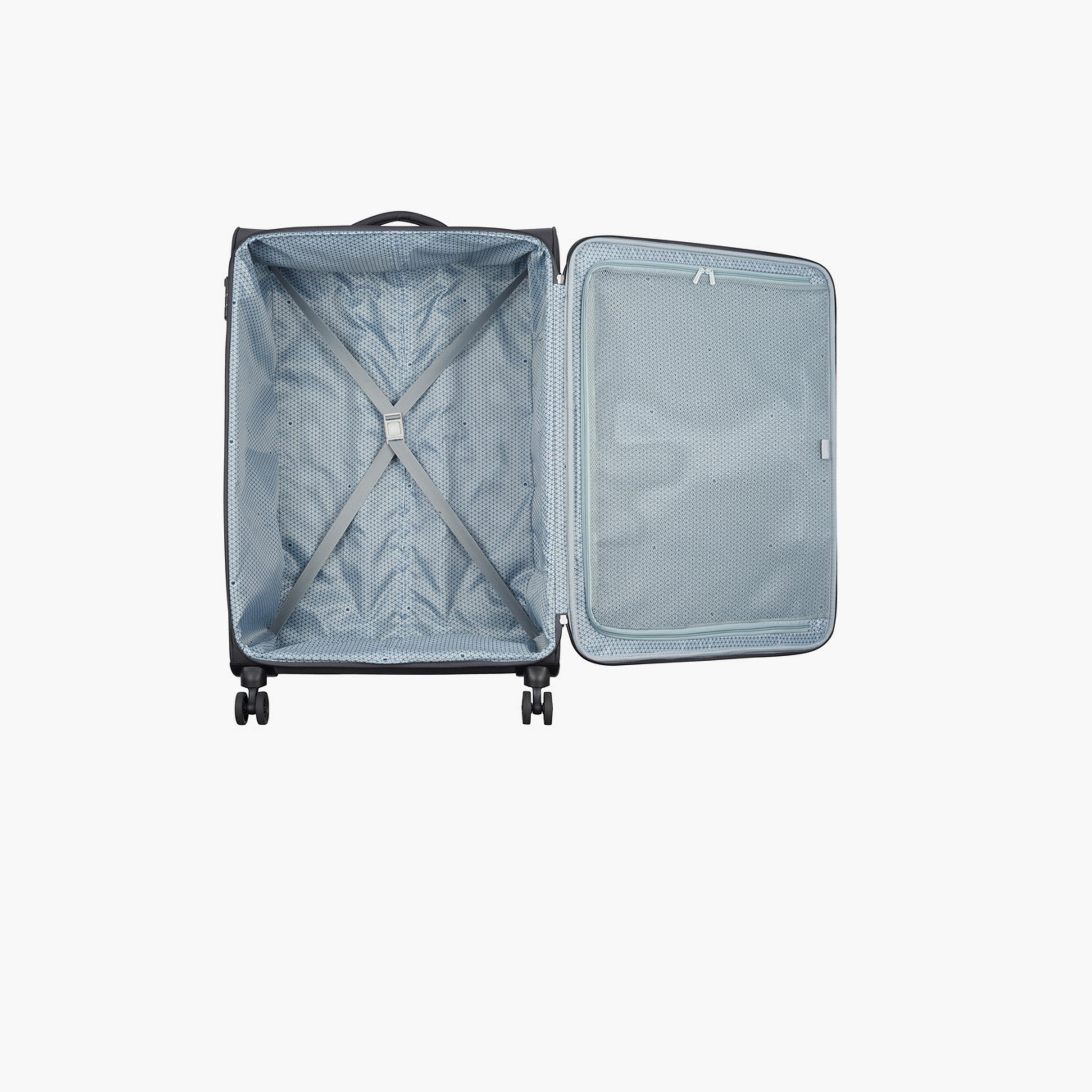 Delsey Caracas 82 CM Large Check-in Polyester Soft Sided 4-Wheeler Spinner Trolley Bag with TSA Combination Lock-travel-luggagesandbags-luggage-image-5