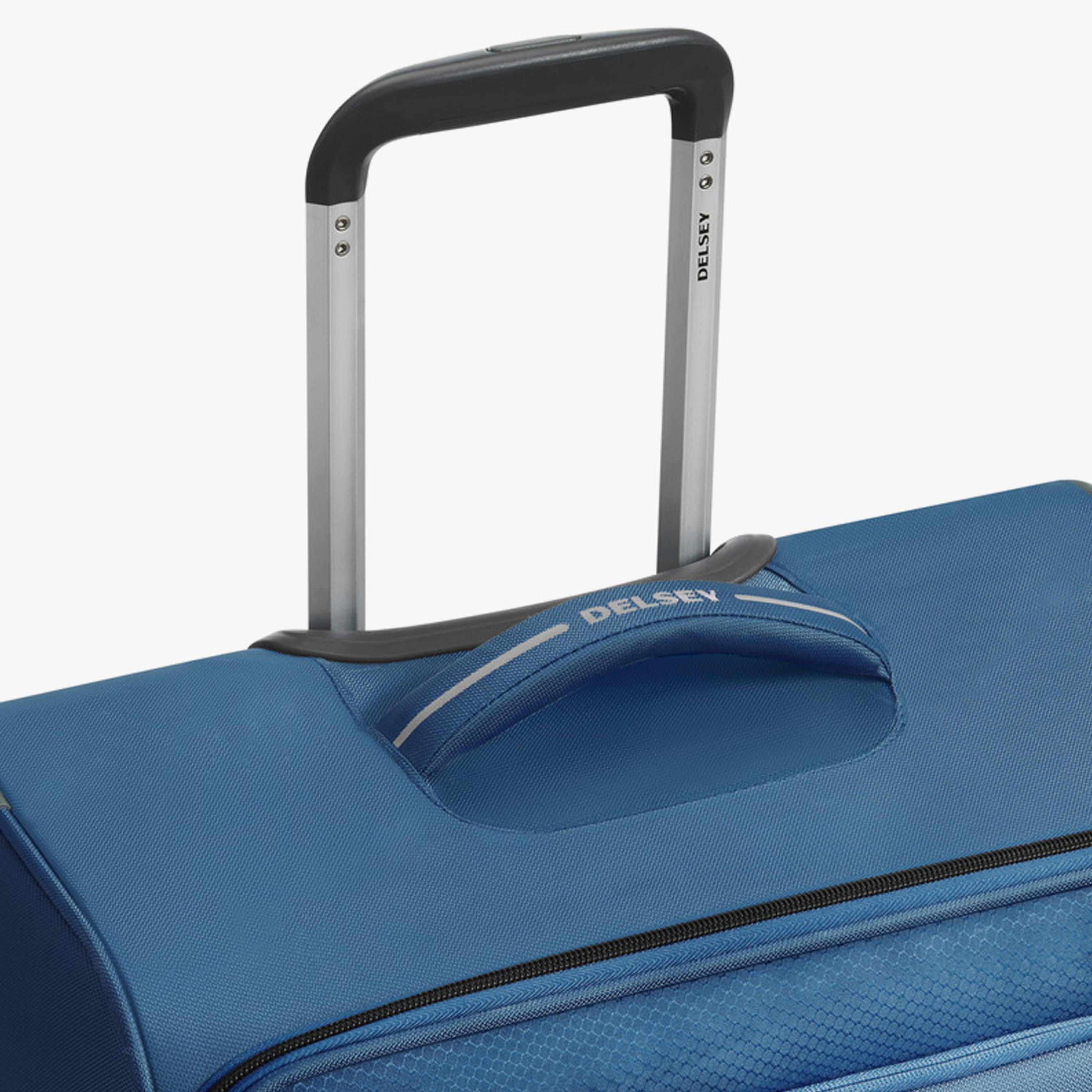 Delsey Caracas 55 CM Small Cabin Polyester Soft Sided 4-Wheeler Spinner Trolley Bag with TSA Combination Lock-travel-luggagesandbags-luggage-image-5