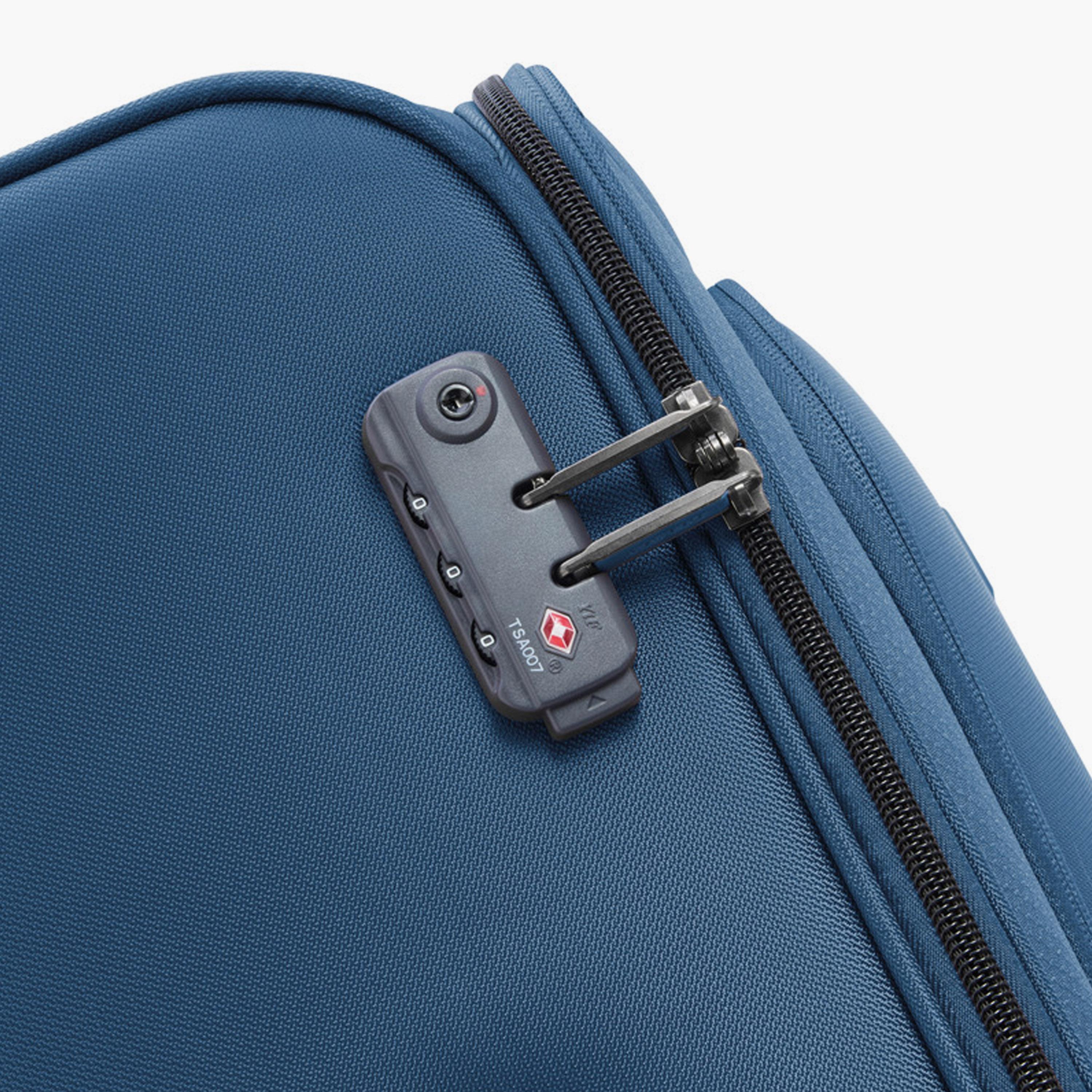Delsey Caracas 55 CM Small Cabin Polyester Soft Sided 4-Wheeler Spinner Trolley Bag with TSA Combination Lock-travel-luggagesandbags-luggage-image-6