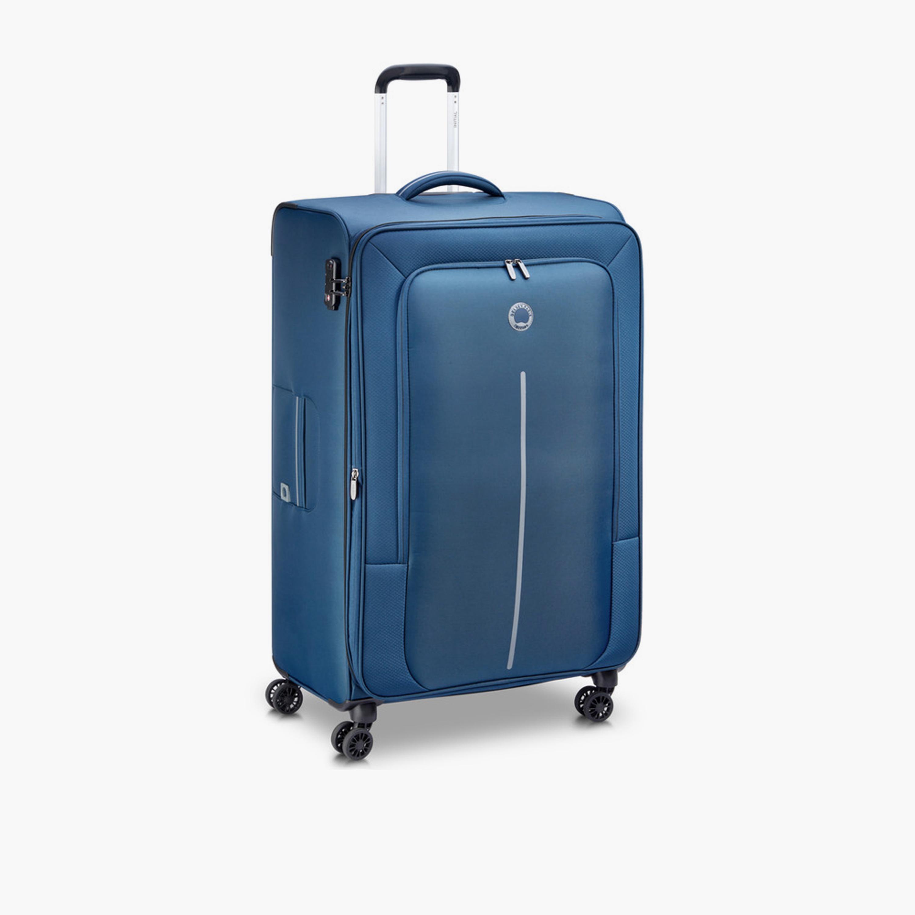 Delsey Caracas 82 CM Large Check-in Polyester Soft Sided 4-Wheeler Spinner Trolley Bag with TSA Combination Lock-travel-luggagesandbags-luggage-image-1