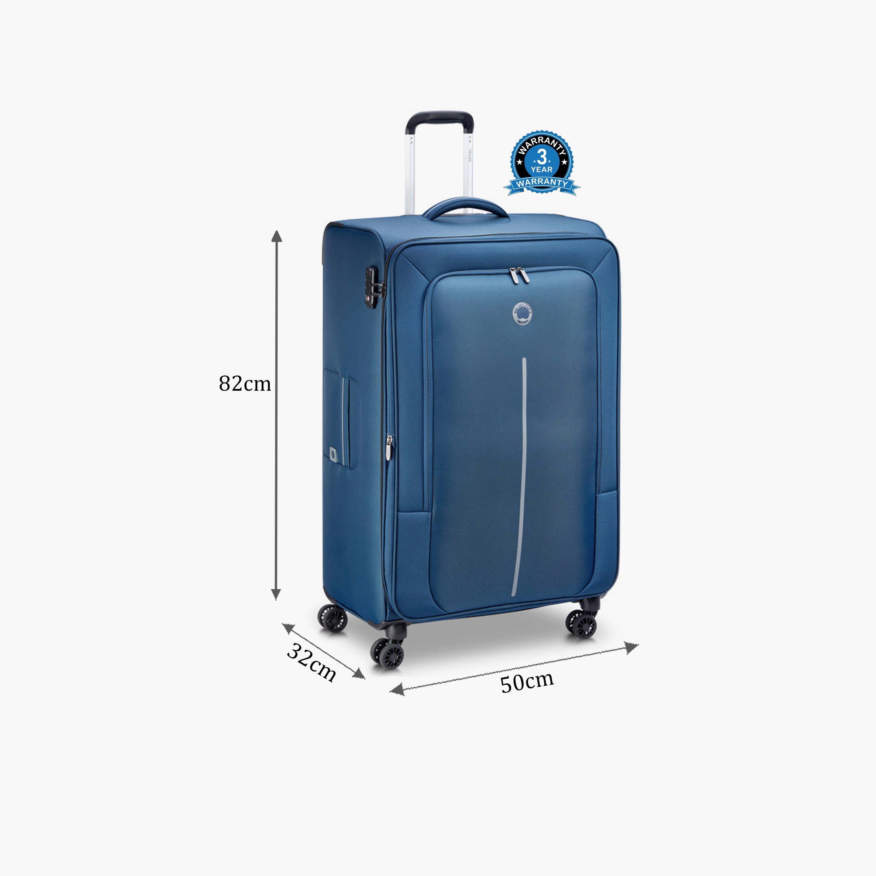 Delsey Caracas 82 CM Large Check-in Polyester Soft Sided 4-Wheeler Spinner Trolley Bag with TSA Combination Lock-travel-luggagesandbags-luggage-image-2