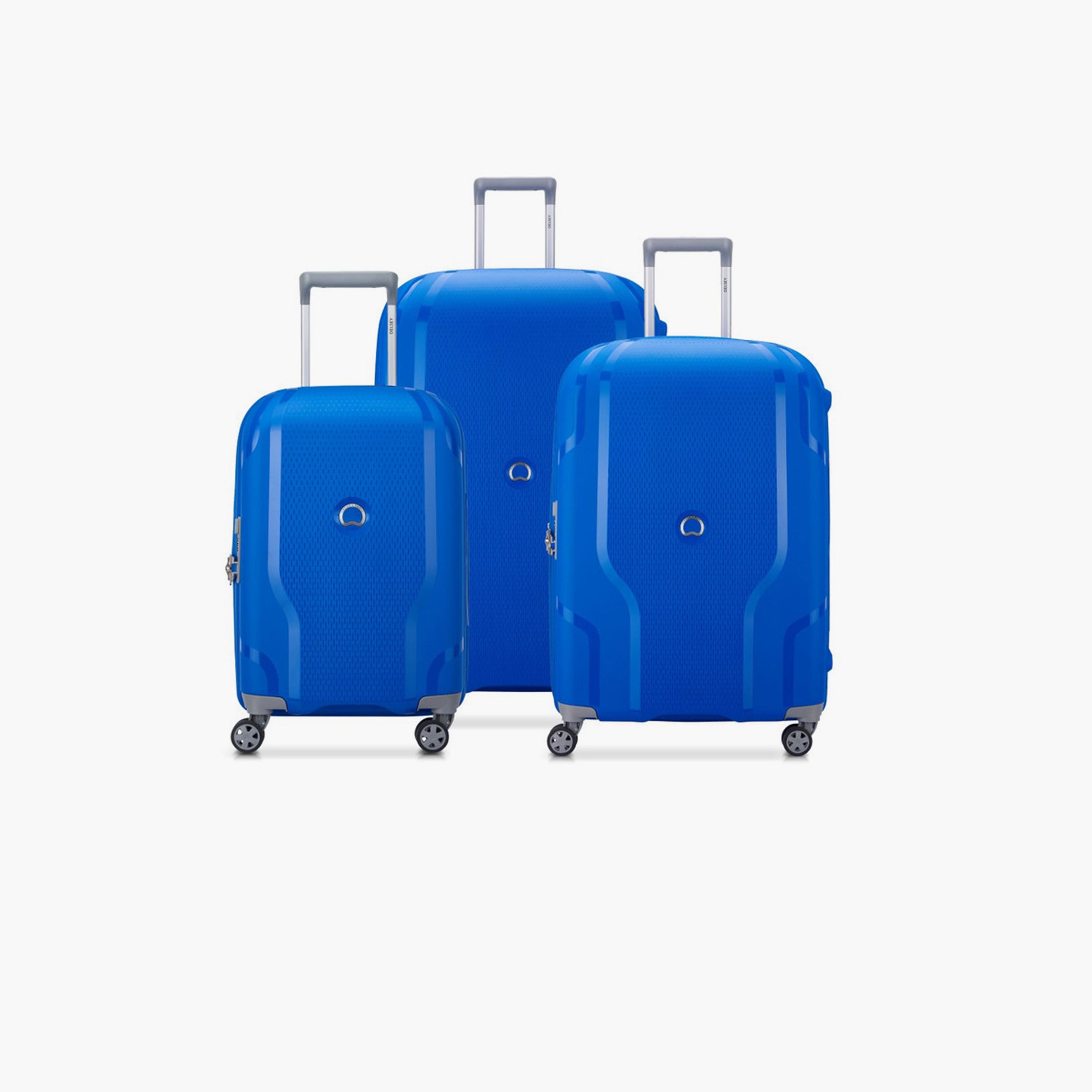Delsey Clavel Set of 3 Polypropylene Hard Sided 4-Wheeler Spinner Trolley Bag with TSA Combination Lock-travel-luggagesandbags-luggage-image-1