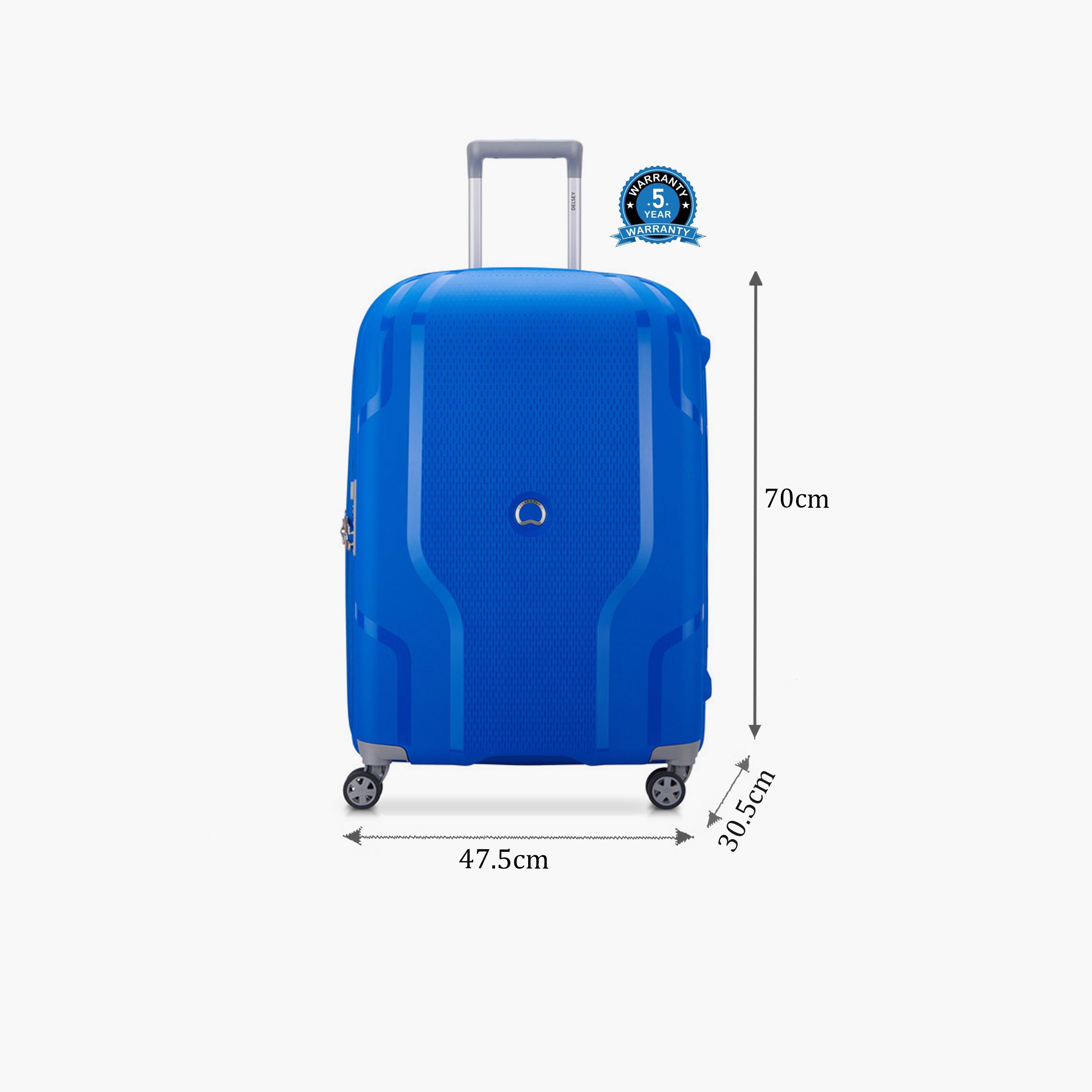 Delsey Caracas 70 CM Medium Check-in Polypropylene Hard Sided 4-Wheeler Spinner Trolley Bag with TSA Combination Lock-travel-luggagesandbags-luggage-image-2