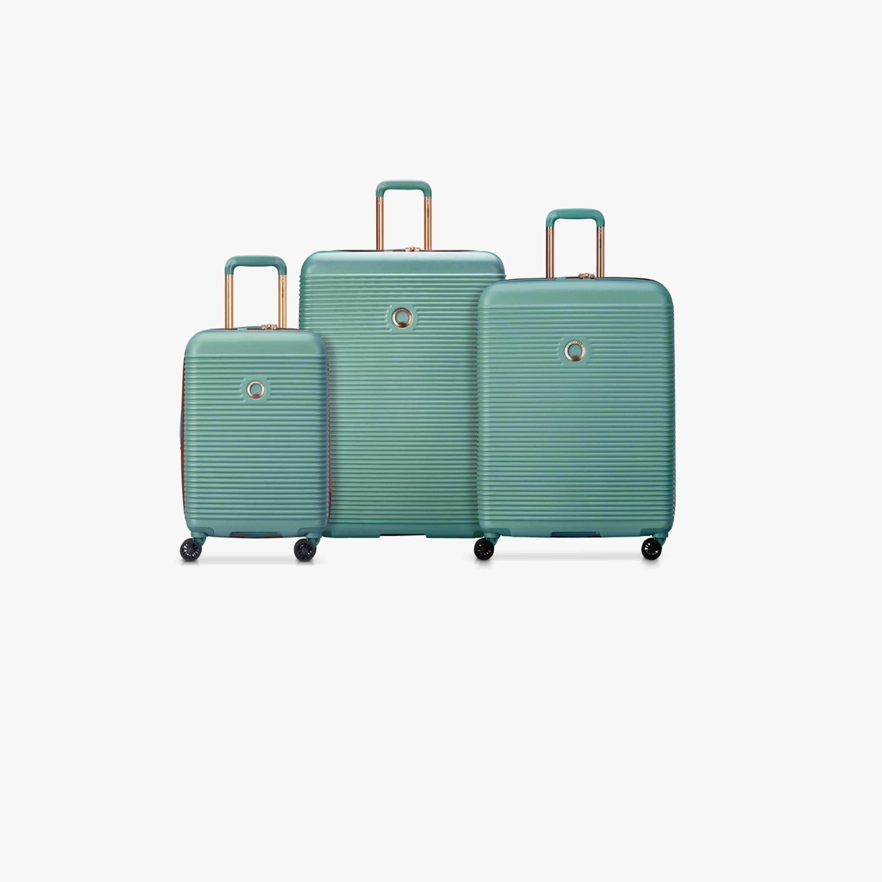 Delsey Freestyle Set of 3 Polypropylene Hard Sided 4-Wheeler Spinner Trolley Bag with TSA Combination Lock-travel-luggagesandbags-luggage-image-1
