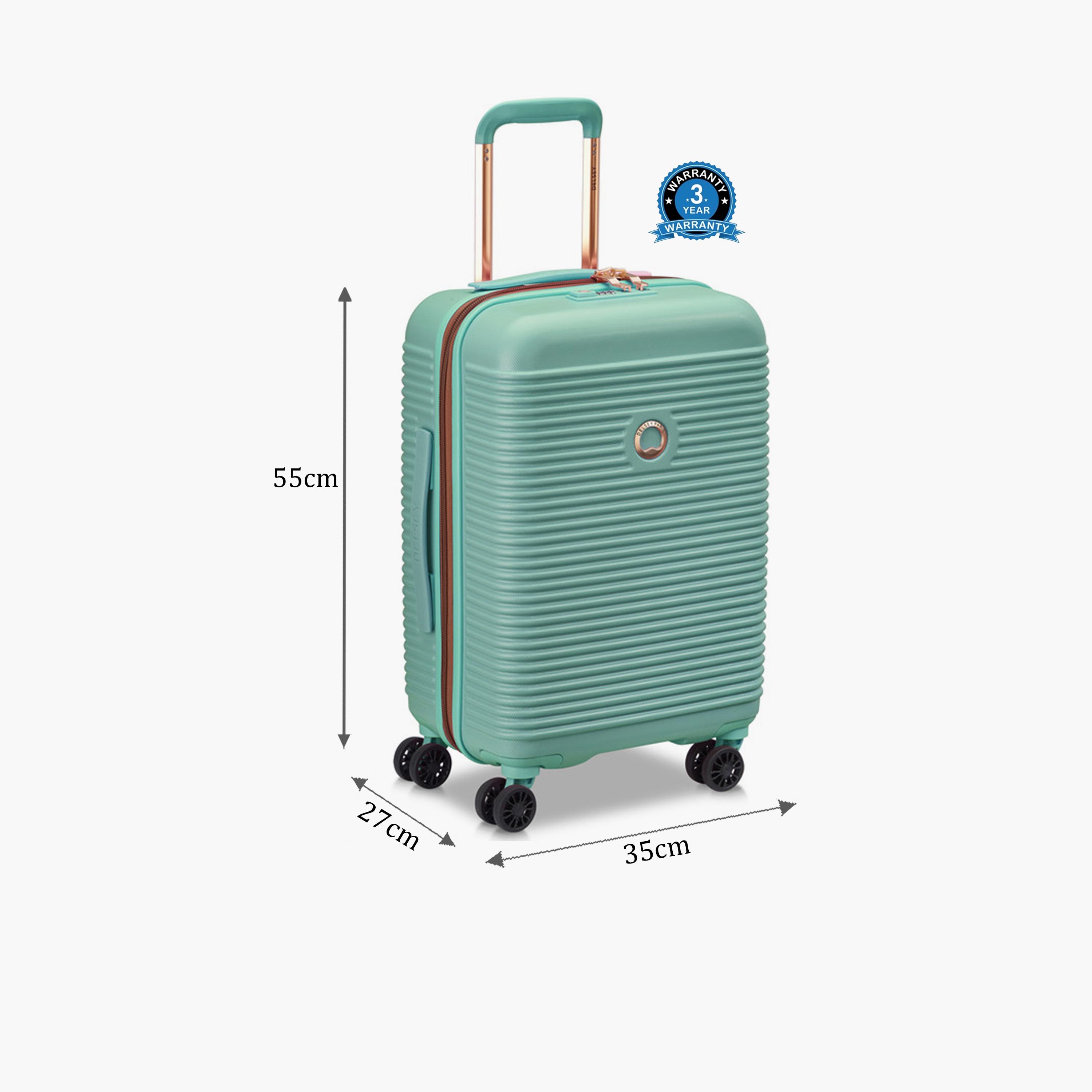 Delsey Freestyle 55 CM Small Cabin Polypropylene Hard Sided 4-Wheeler Spinner Trolley Bag with TSA Combination Lock-travel-luggagesandbags-luggage-image-2