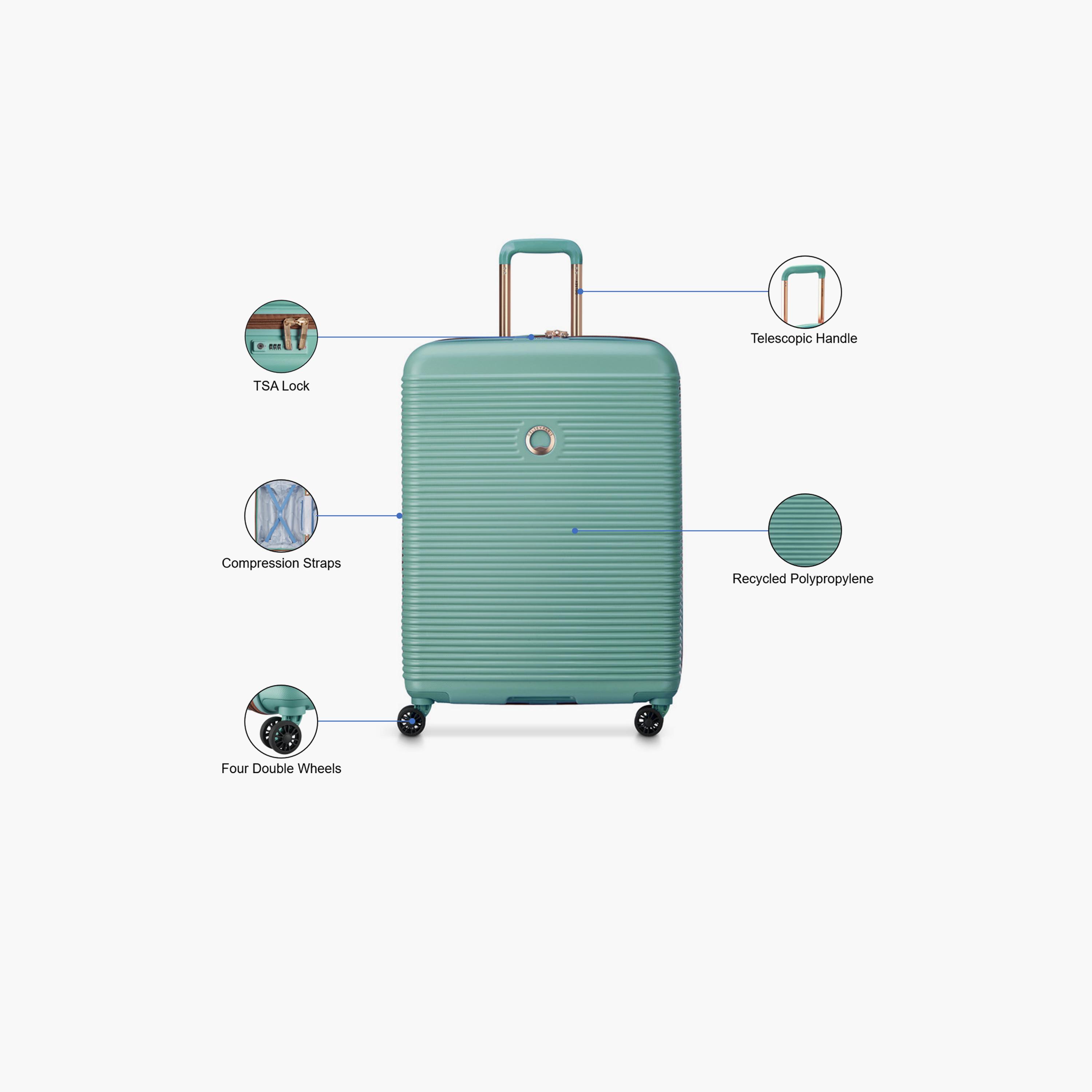 Delsey Freestyle 70 CM Medium Check-in Polypropylene Hard Sided 4-Wheeler Spinner Trolley Bag with TSA Combination Lock-travel-luggagesandbags-luggage-image-3