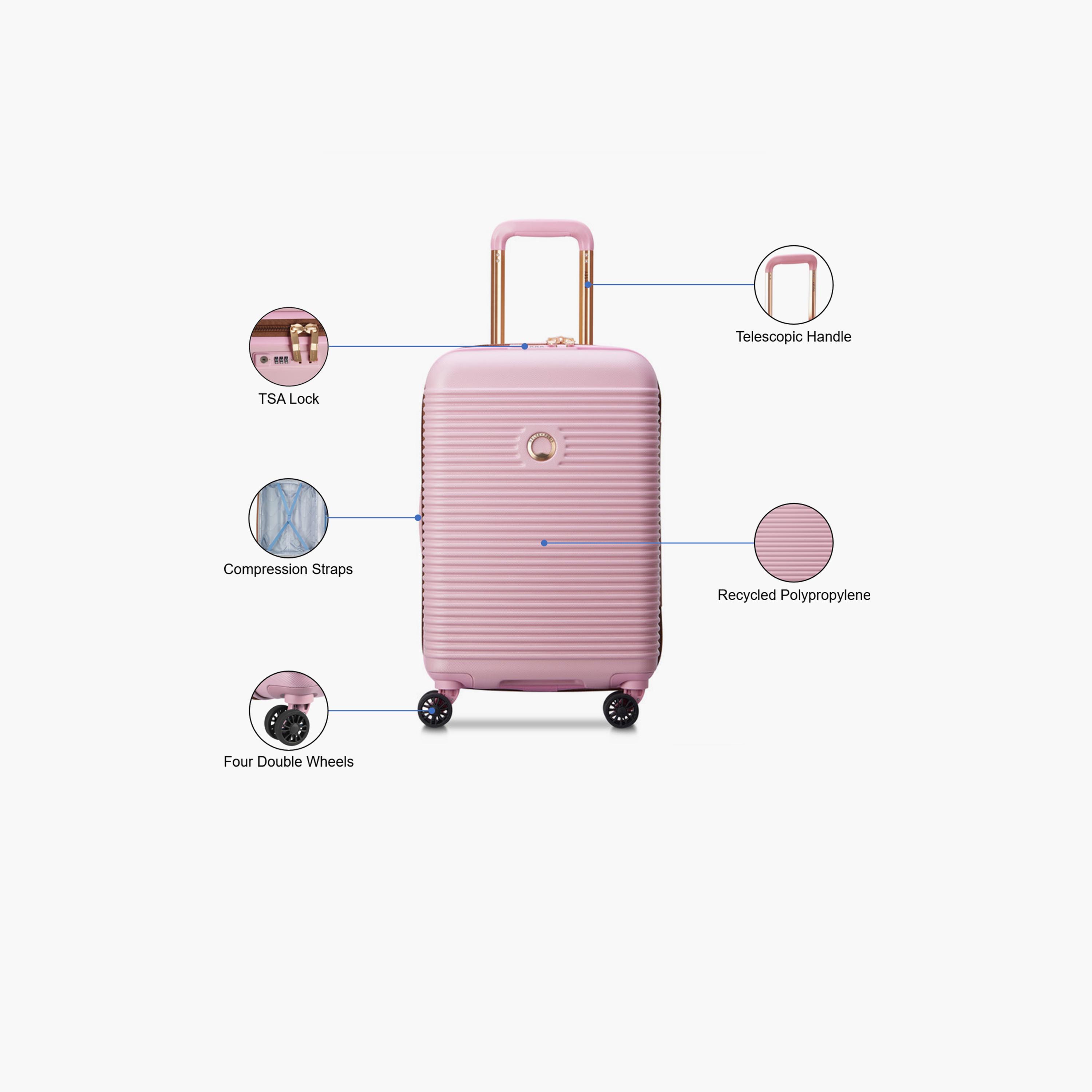 Delsey Freestyle 55 CM Small Cabin Polypropylene Hard Sided 4-Wheeler Spinner Trolley Bag with TSA Combination Lock-travel-luggagesandbags-luggage-image-3