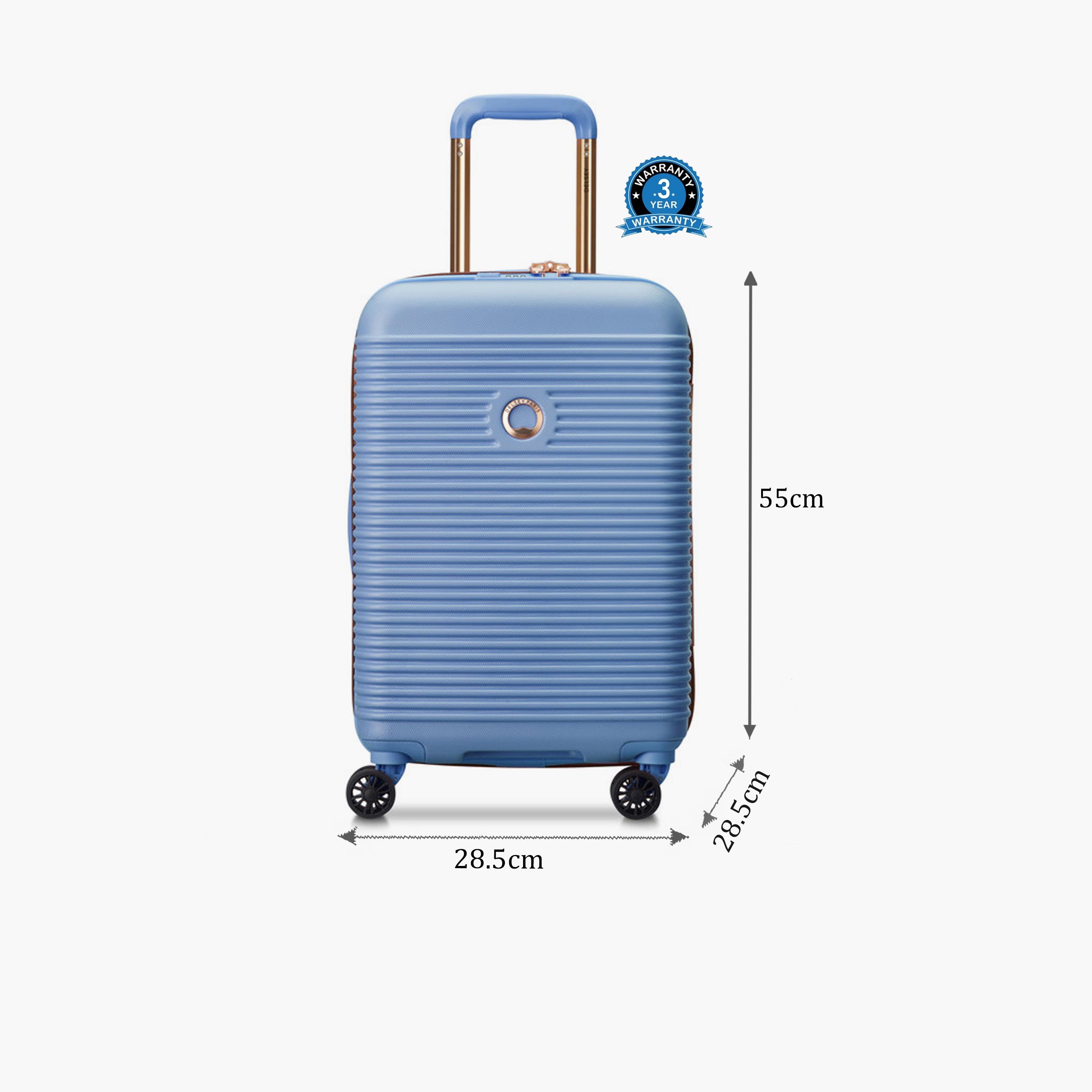 Delsey Freestyle 55 CM Small Cabin Polypropylene Hard Sided 4-Wheeler Spinner Trolley Bag with TSA Combination Lock-travel-luggagesandbags-luggage-image-2