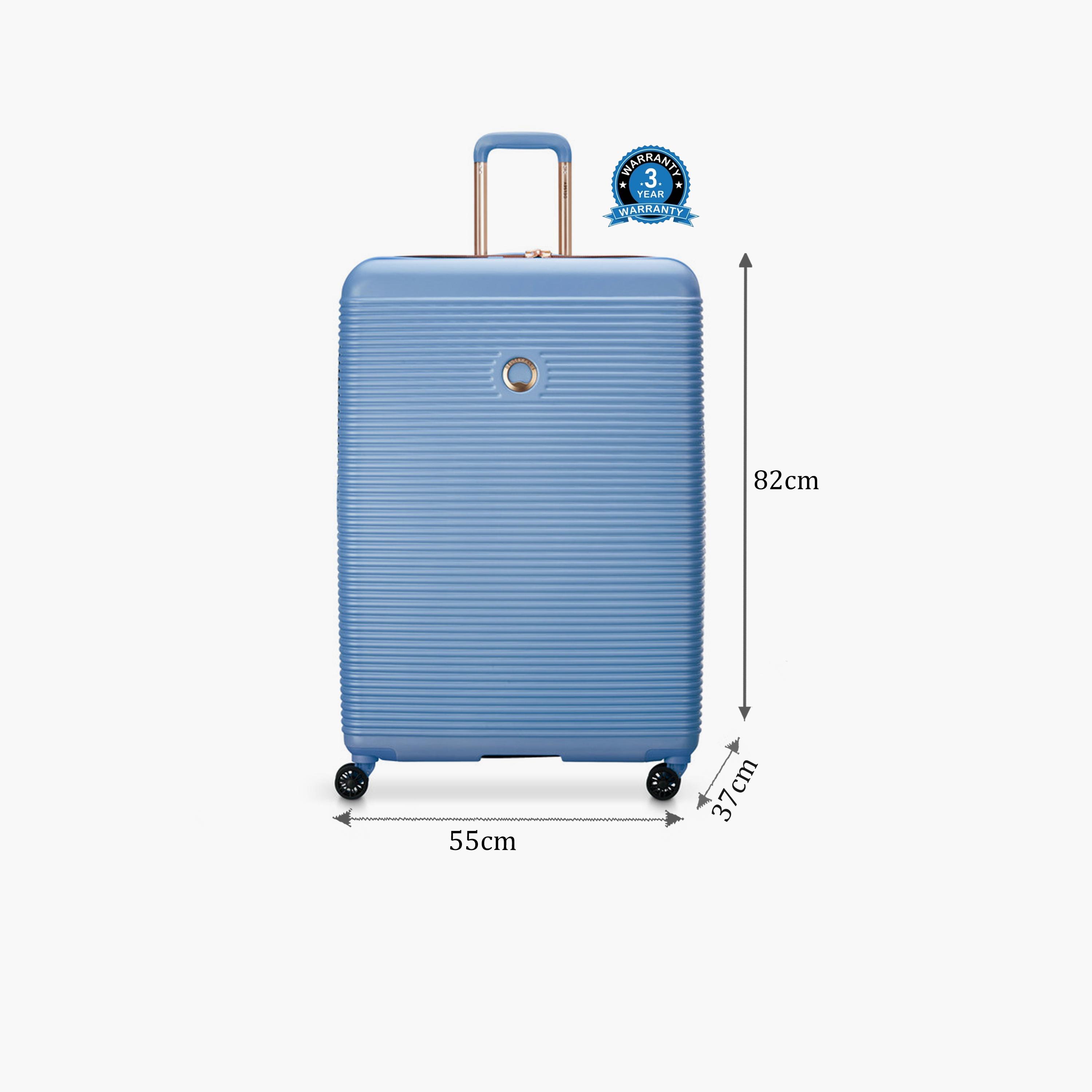 Delsey Freestyle 82 CM Large Check-in Polypropylene Hard Sided 4-Wheeler Spinner Trolley Bag with TSA Combination Lock-travel-luggagesandbags-luggage-image-2