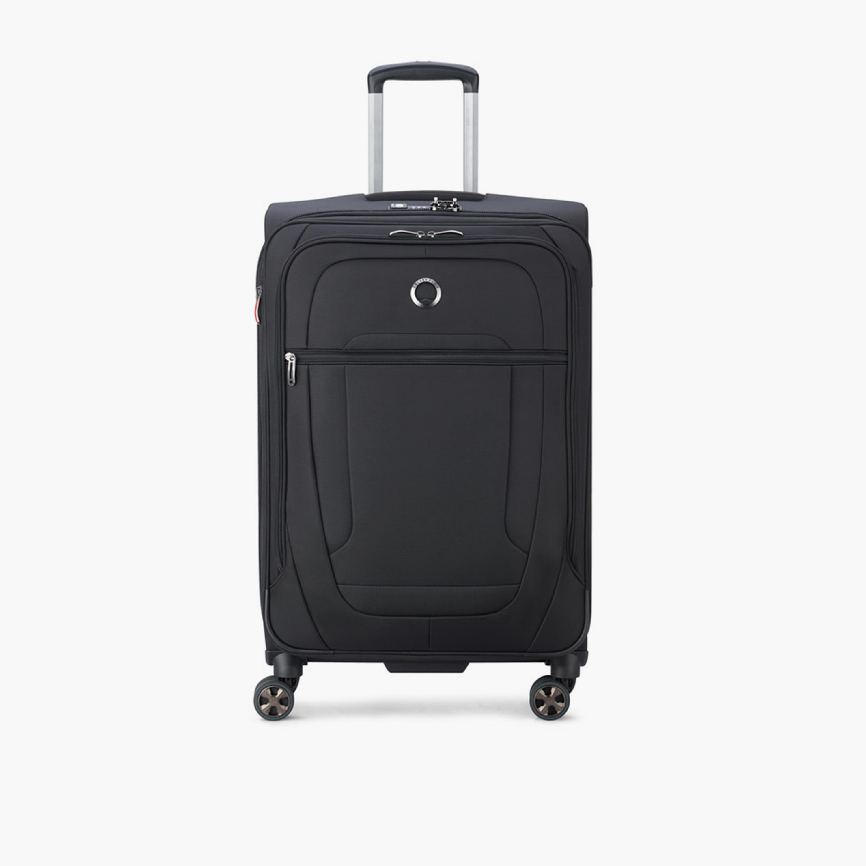 Delsey Helium DX 70 CM Medium Check-in Polyester Soft Sided 4-Wheeler Spinner Trolley Bag with TSA Combination Lock-travel-luggagesandbags-luggage-image-1