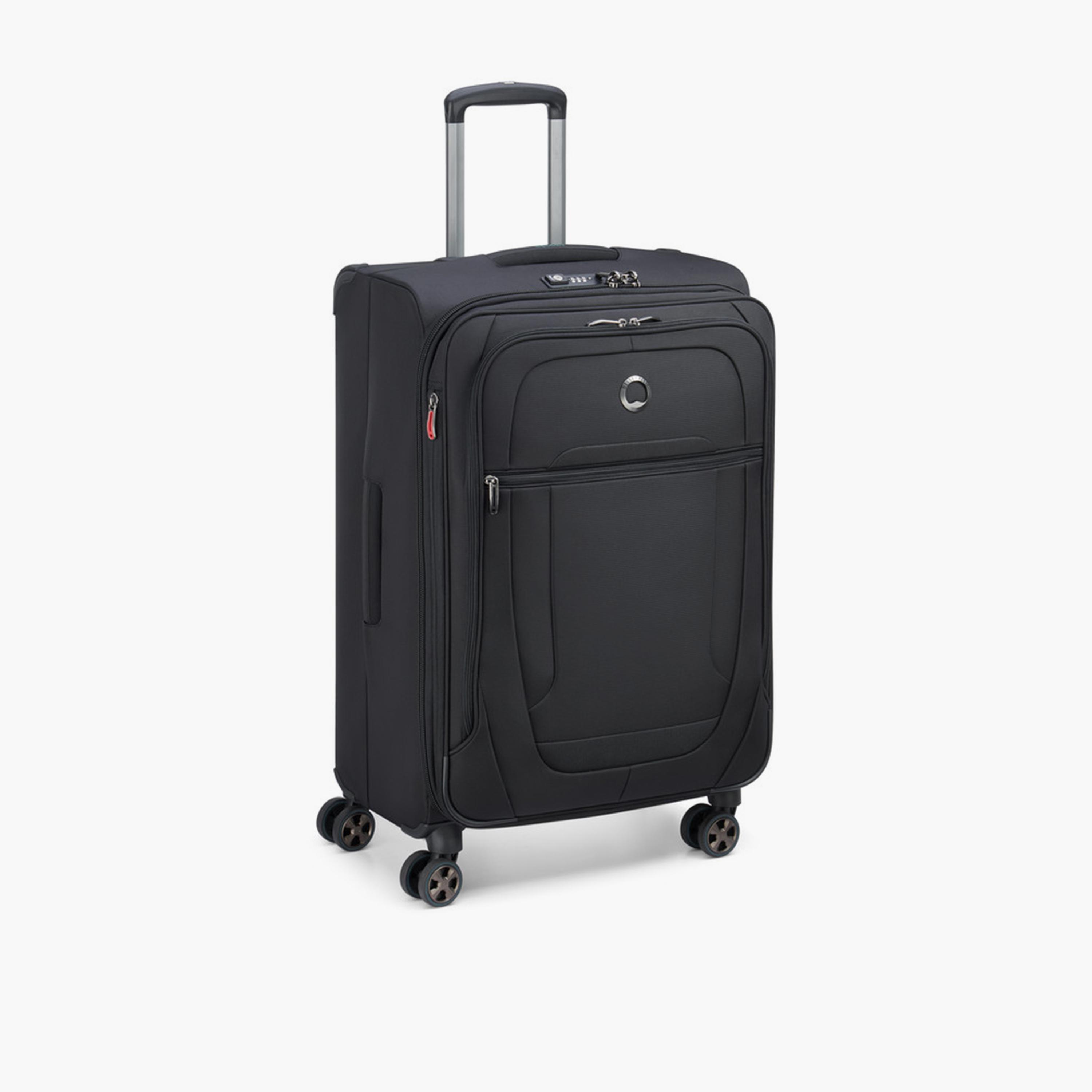 Delsey Helium DX 70 CM Medium Check-in Polyester Soft Sided 4-Wheeler Spinner Trolley Bag with TSA Combination Lock-travel-luggagesandbags-luggage-image-5