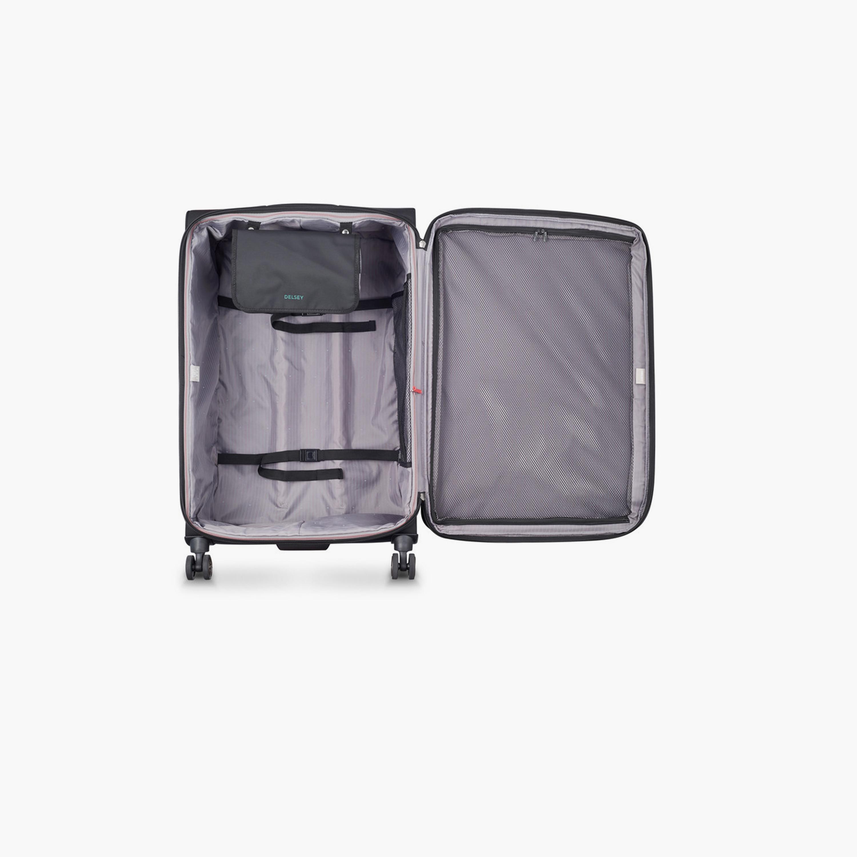 Delsey Helium DX 70 CM Medium Check-in Polyester Soft Sided 4-Wheeler Spinner Trolley Bag with TSA Combination Lock-travel-luggagesandbags-luggage-image-6