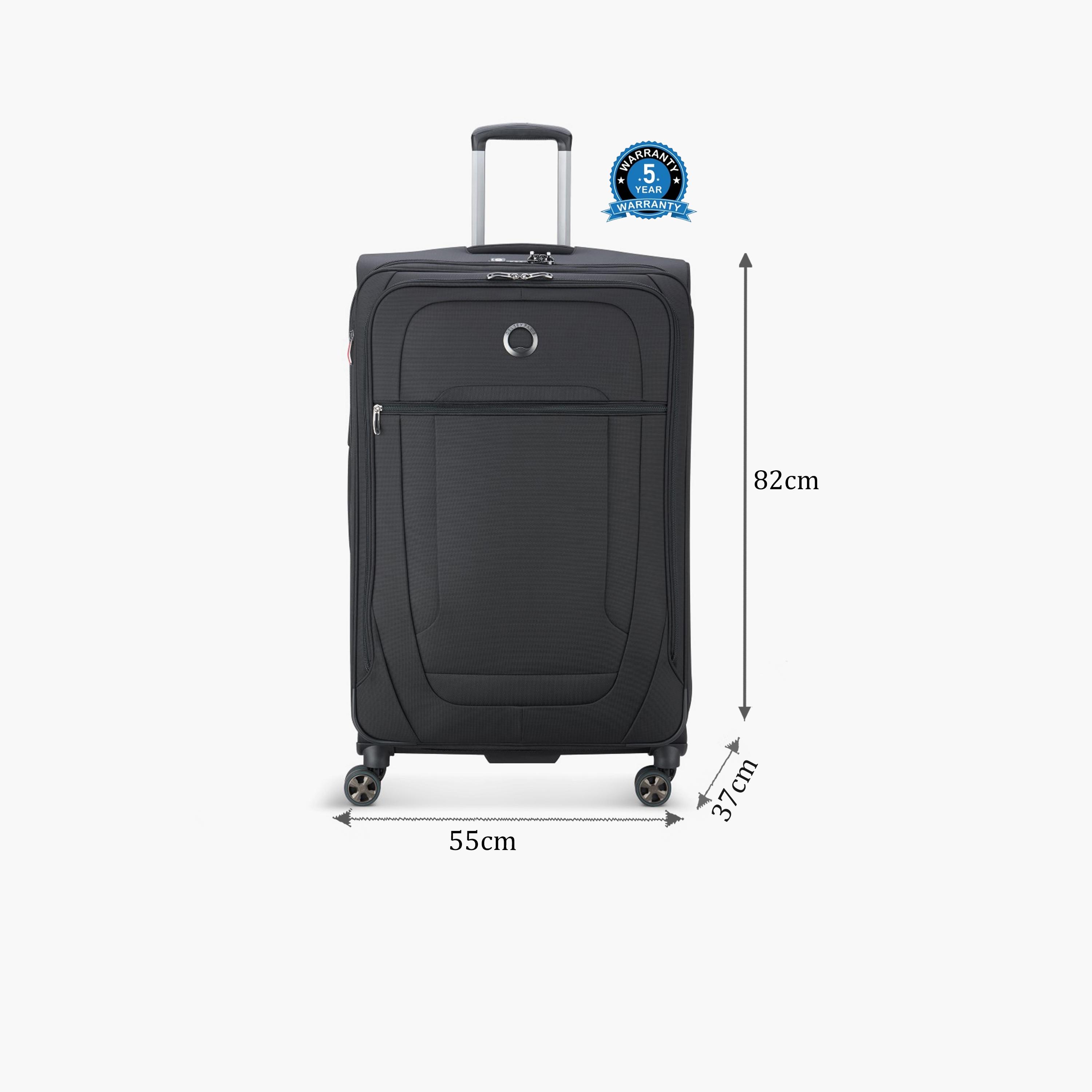 Delsey Helium DX 70 CM Large Check-in Polyester Soft Sided 4-Wheeler Spinner Trolley Bag with TSA Combination Lock-travel-luggagesandbags-luggage-image-2