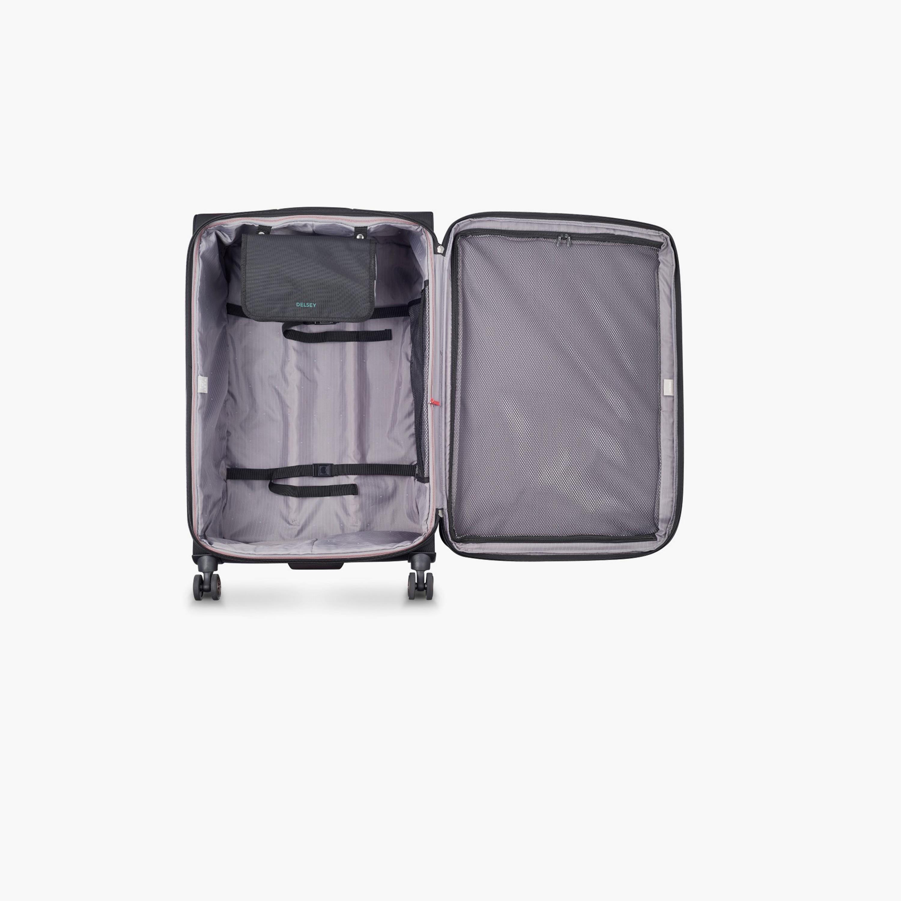 Delsey Helium DX 70 CM Large Check-in Polyester Soft Sided 4-Wheeler Spinner Trolley Bag with TSA Combination Lock-travel-luggagesandbags-luggage-image-5