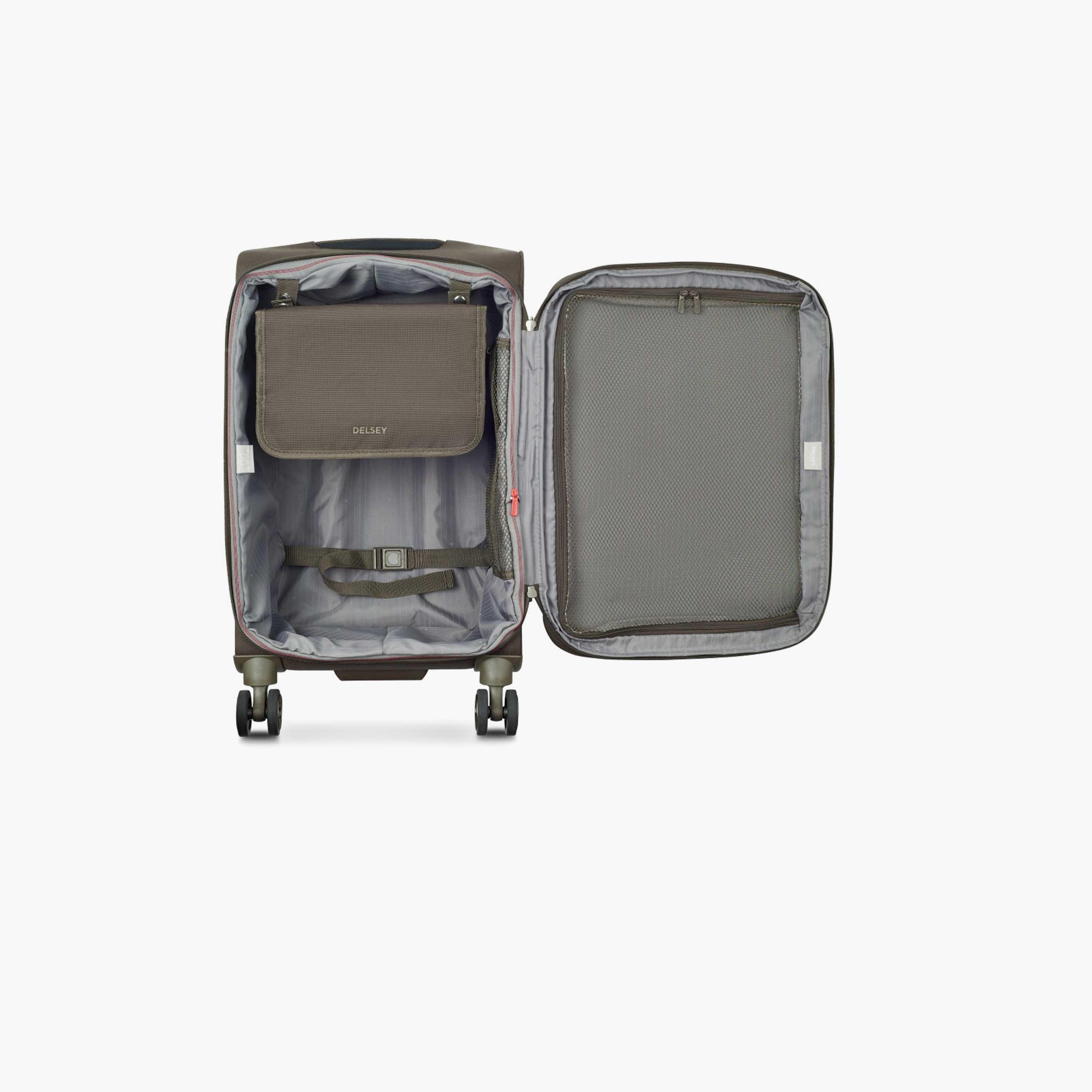 Delsey Helium DX 55 CM Small Cabin Polyester Soft Sided 4-Wheeler Spinner Trolley Bag with TSA Combination Lock-travel-luggagesandbags-luggage-image-6