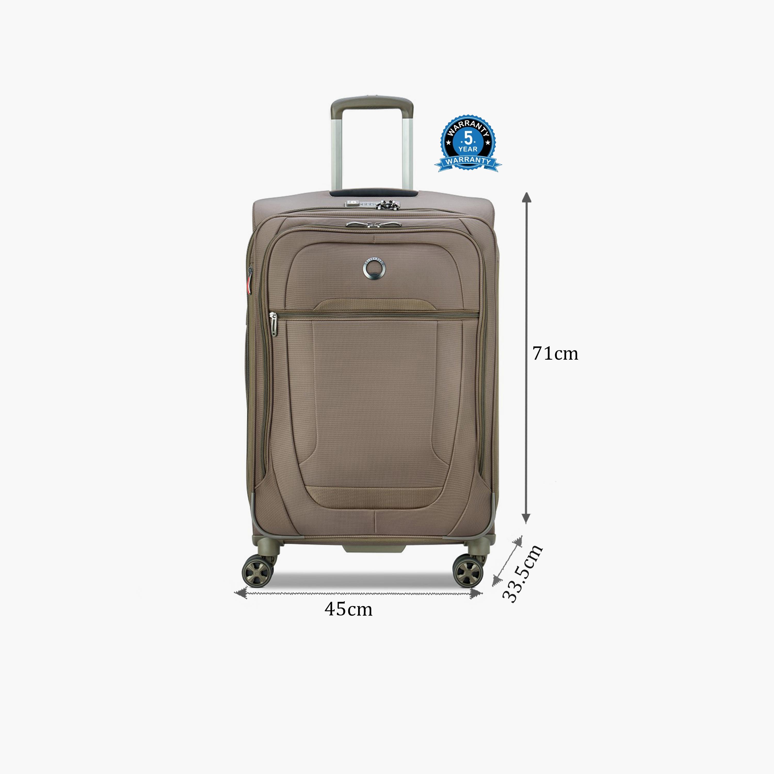 Delsey Helium DX 70 CM Medium Check-in Polyester Soft Sided 4-Wheeler Spinner Trolley Bag with TSA Combination Lock-travel-luggagesandbags-luggage-image-2