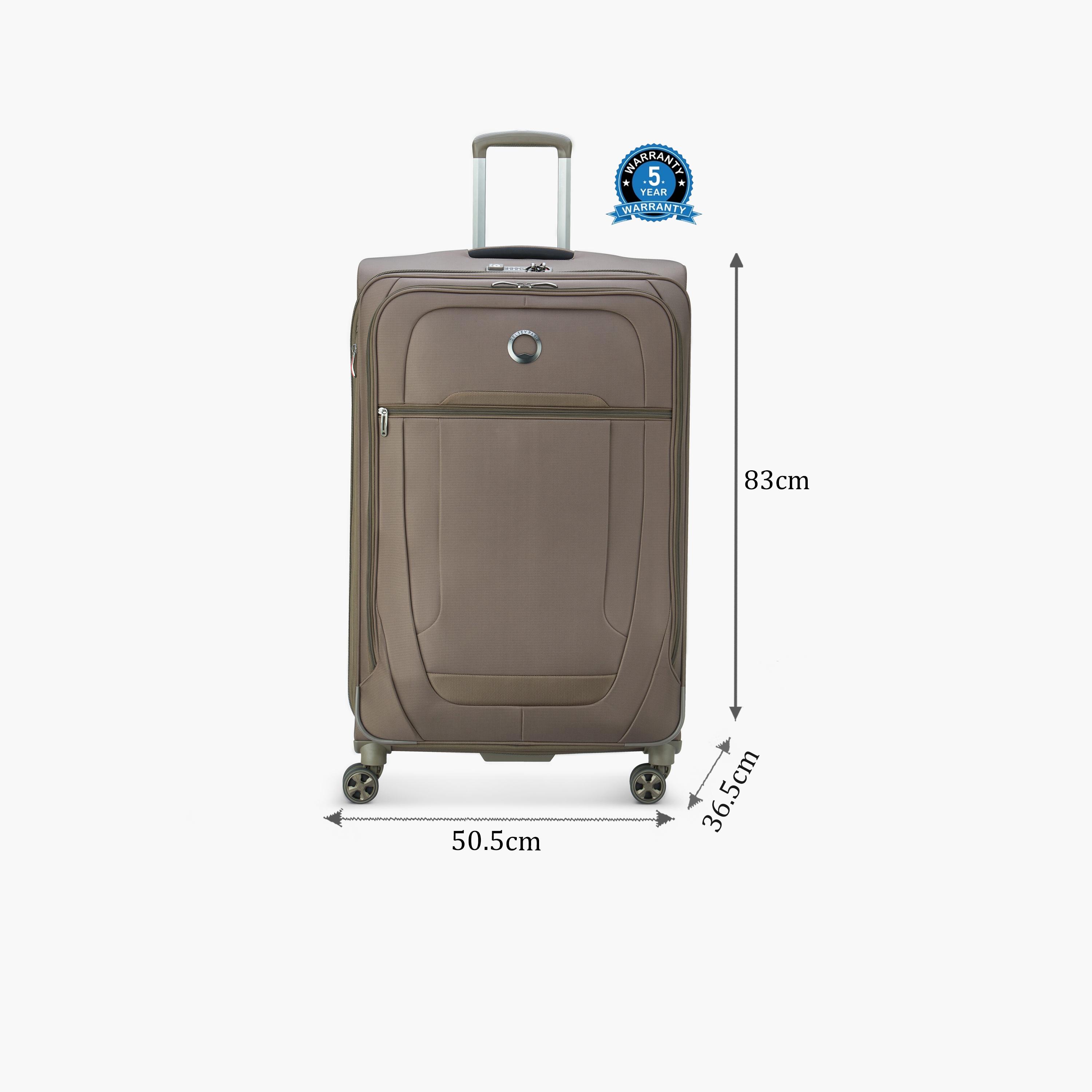 Delsey Helium DX 83 CM Large Check-in Polyester Soft Sided 4-Wheeler Spinner Trolley Bag with TSA Combination Lock-travel-luggagesandbags-luggage-image-2