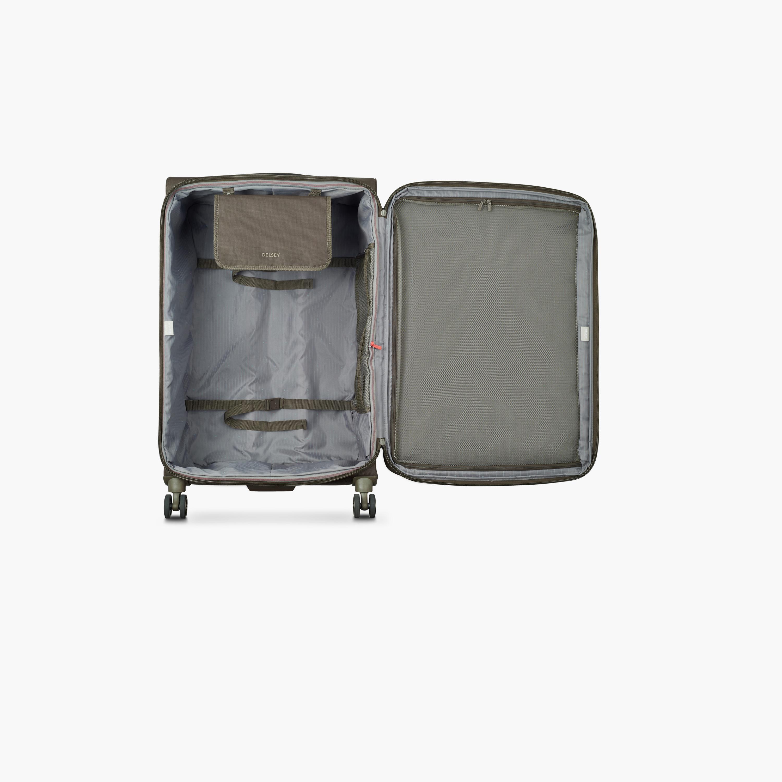 Delsey Helium DX 83 CM Large Check-in Polyester Soft Sided 4-Wheeler Spinner Trolley Bag with TSA Combination Lock-travel-luggagesandbags-luggage-image-5