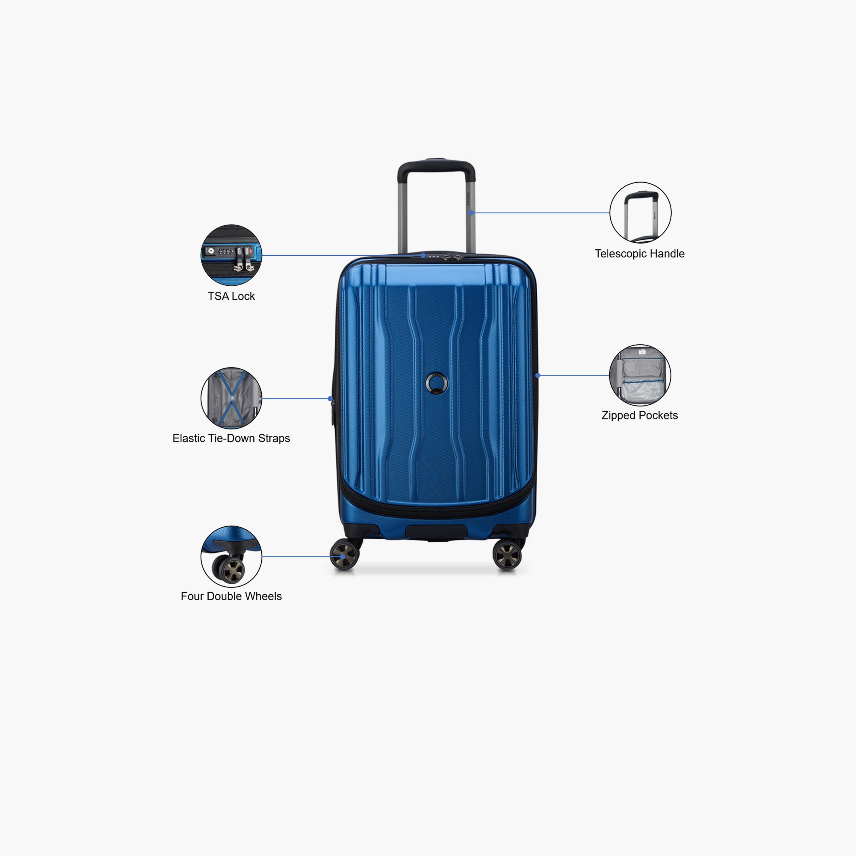 Delsey Cruise 58 CM Small Cabin Polycarbonate with ABS Hard Sided 4-Wheeler Spinner Trolley Bag with TSA Combination Lock-travel-luggagesandbags-luggage-image-3