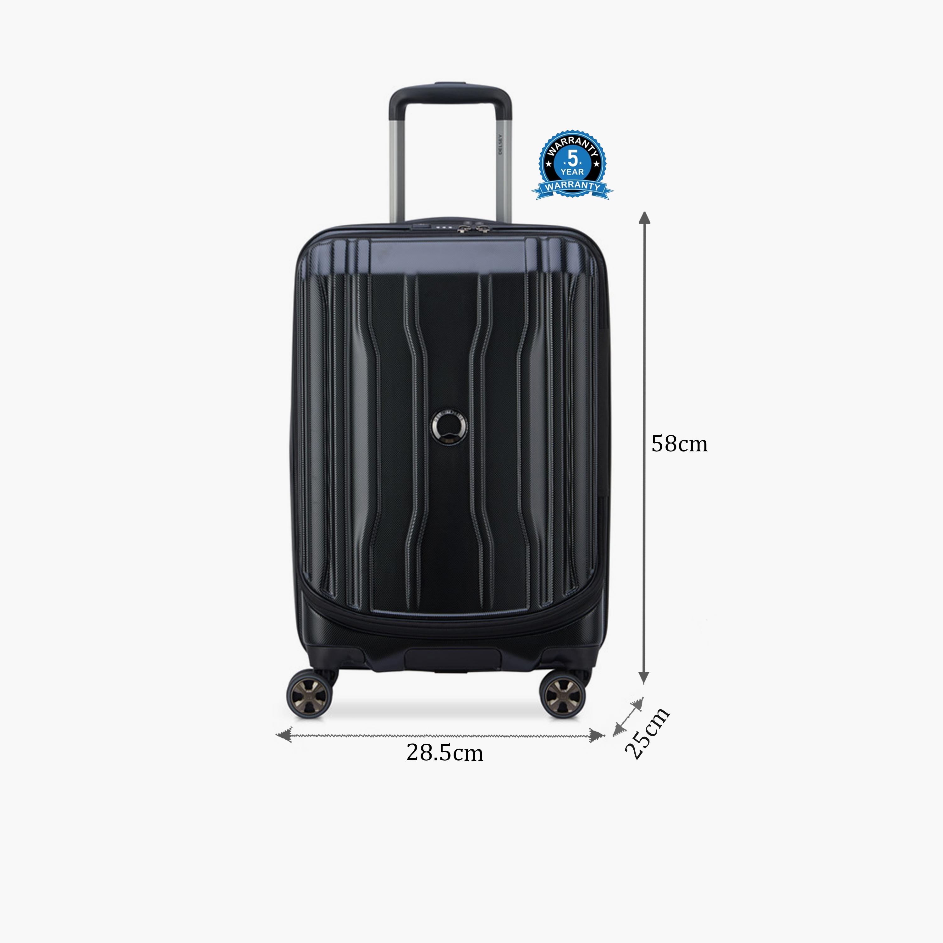 Delsey Cruise 58 CM Small Cabin Polycarbonate with ABS Hard Sided 4-Wheeler Spinner Trolley Bag with TSA Combination Lock-travel-luggagesandbags-luggage-image-2