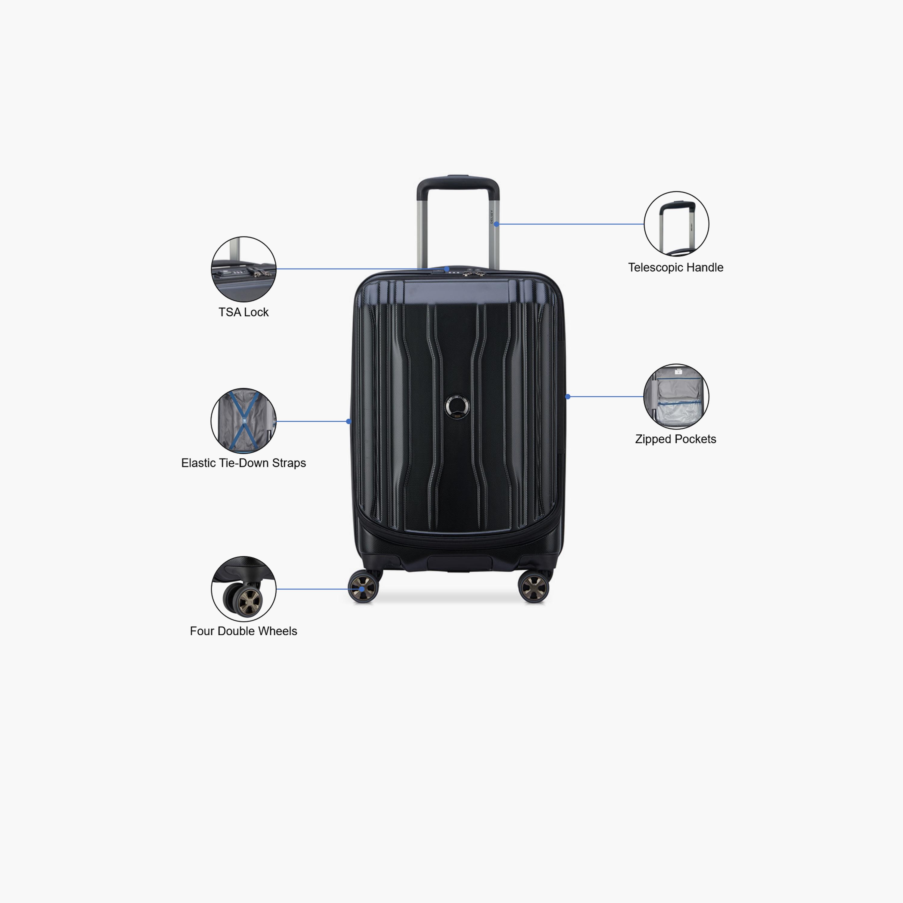 Delsey Cruise 58 CM Small Cabin Polycarbonate with ABS Hard Sided 4-Wheeler Spinner Trolley Bag with TSA Combination Lock-travel-luggagesandbags-luggage-image-3