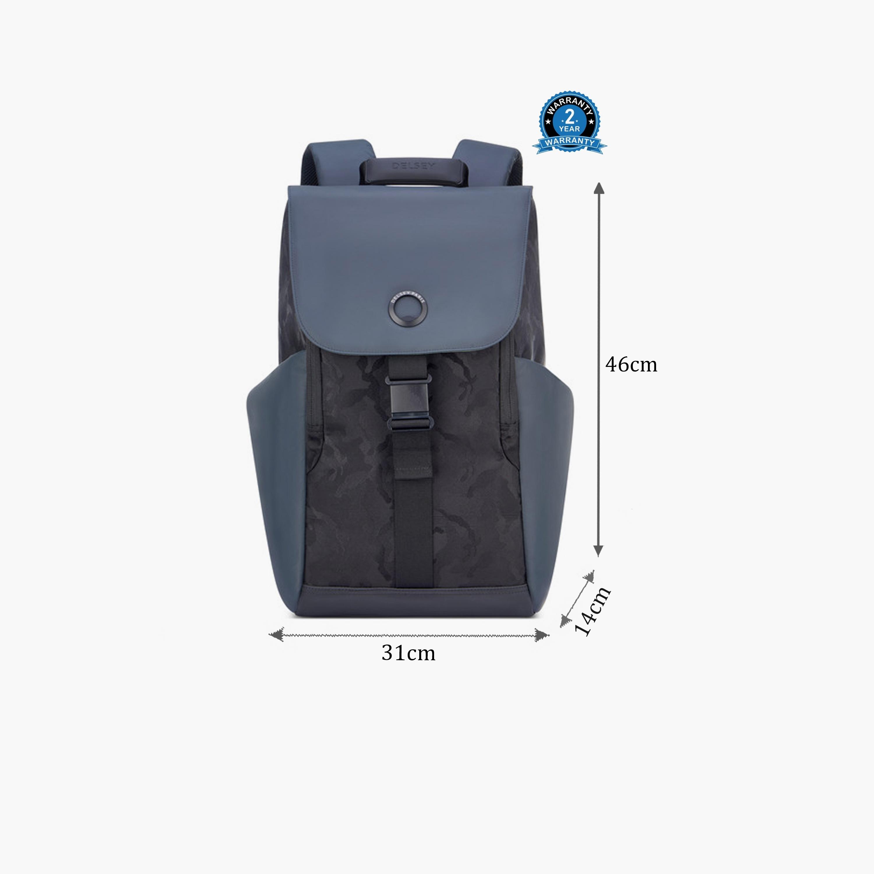 Delsey Securflap 21 L | 16 Inches Laptop Backpack, Polyester | 2020610-10-men-bags-image-2