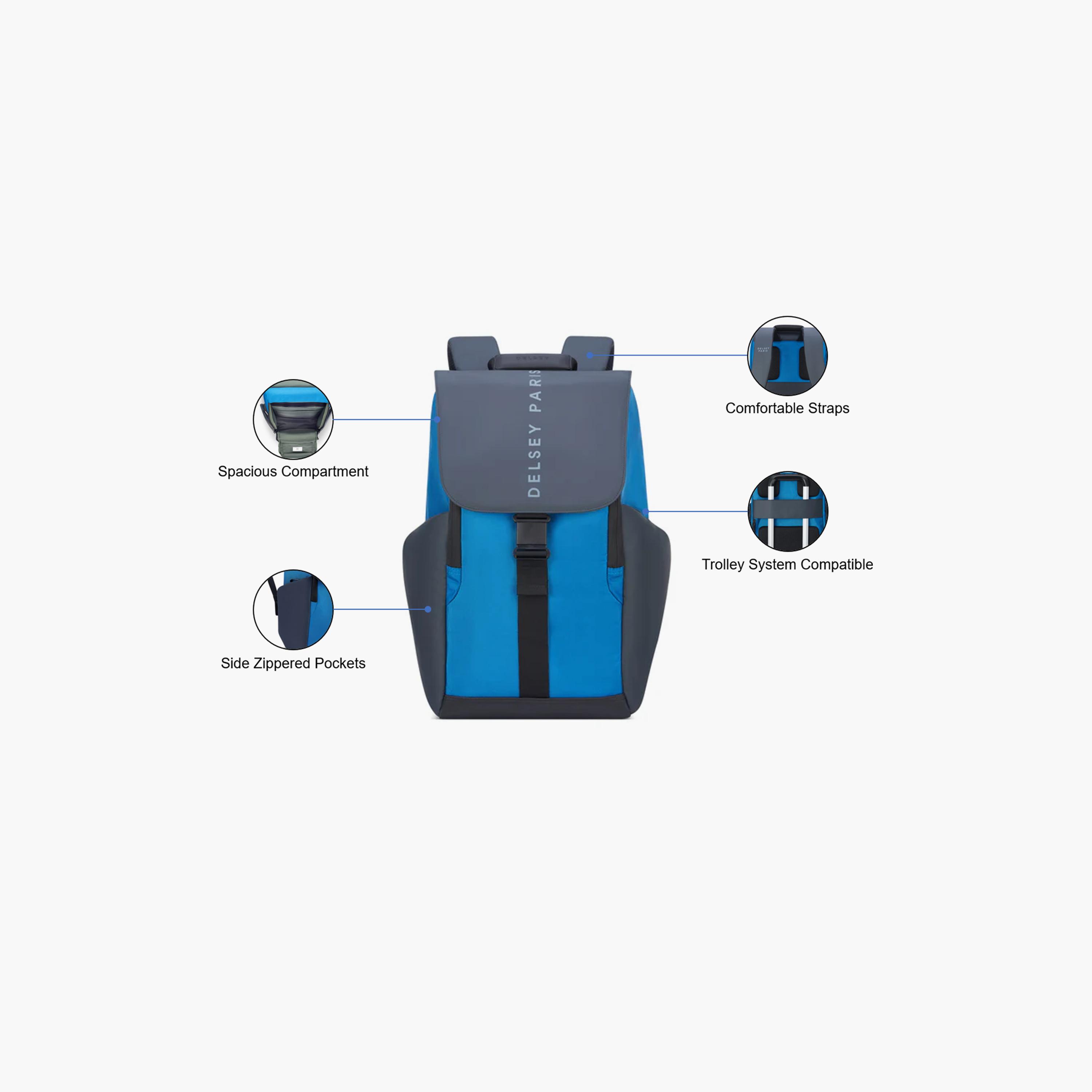 Delsey Securflap 21 L | 15 Inches Laptop Backpack, Polyester | 2020610-02-men-bags-image-3