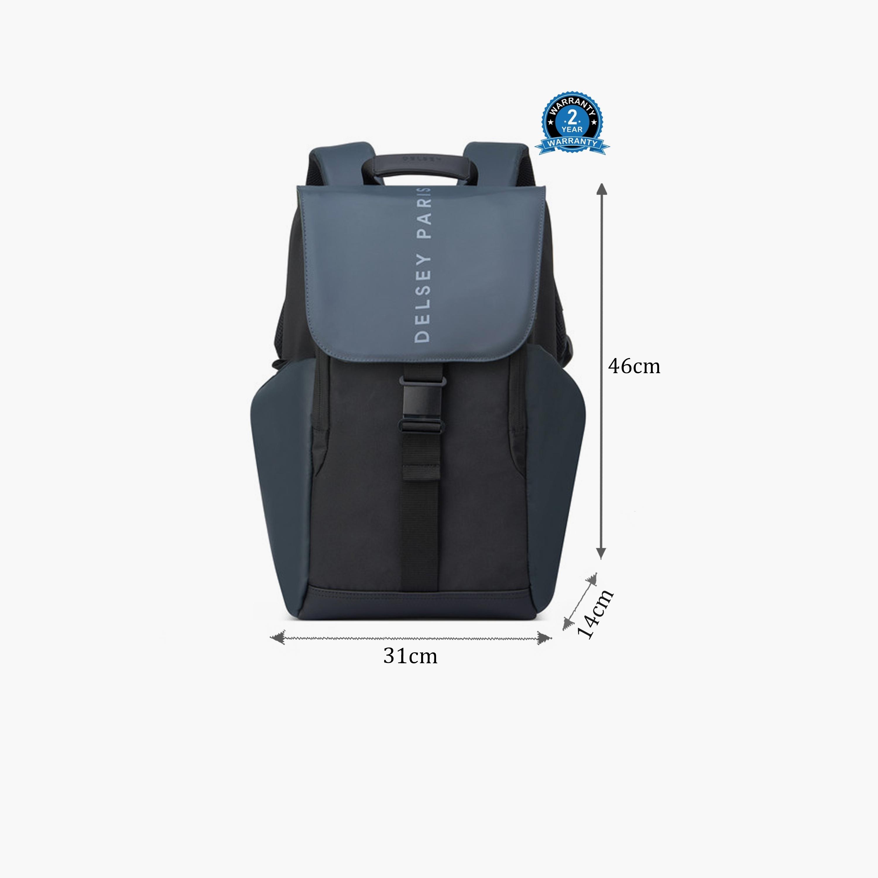 Delsey Securflap 21 L | 15 Inches Laptop Backpack, Polyester | 2020610-00-men-bags-image-2