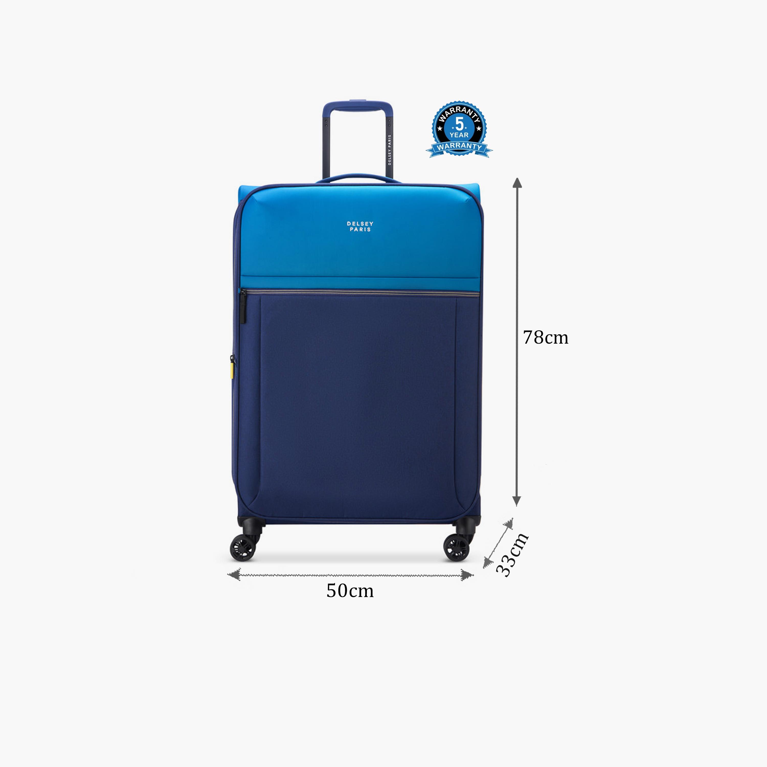 Delsey Brochant 3 78 CM Large Check-in Polyester Soft Sided 4-Wheeler Spinner Trolley Bag with TSA Combination Lock-travel-luggagesandbags-luggage-image-2