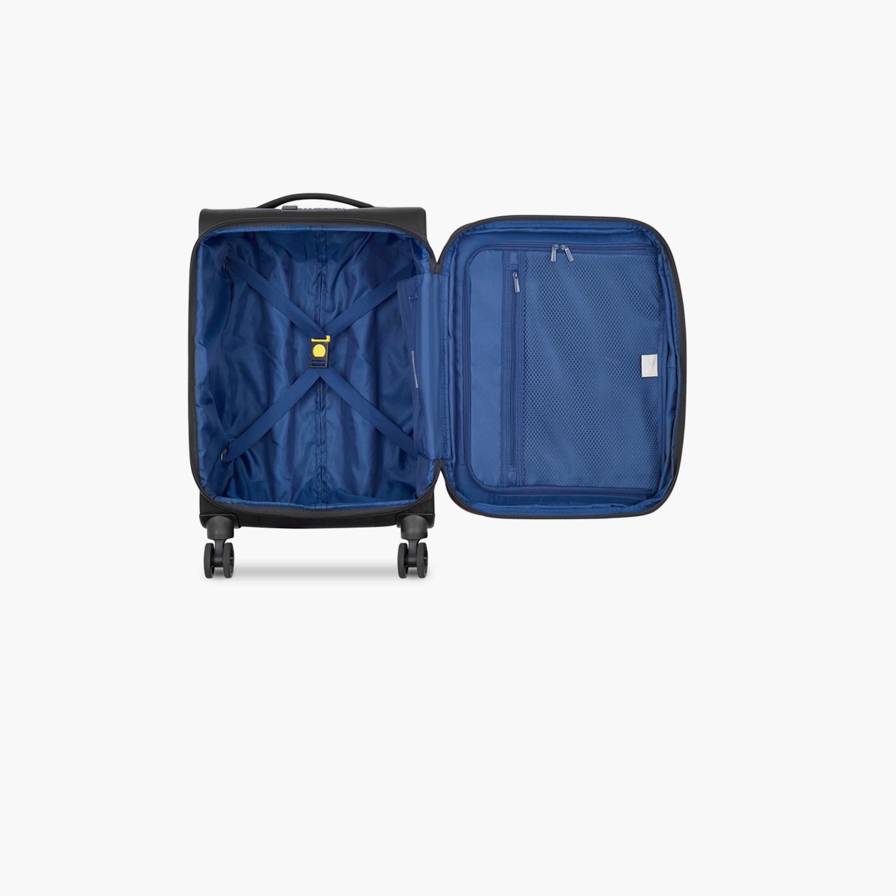 Delsey Brochant 3 55 CM Small Cabin Polyester Soft Sided 4-Wheeler Spinner Trolley Bag with TSA Combination Lock-travel-luggagesandbags-luggage-image-5