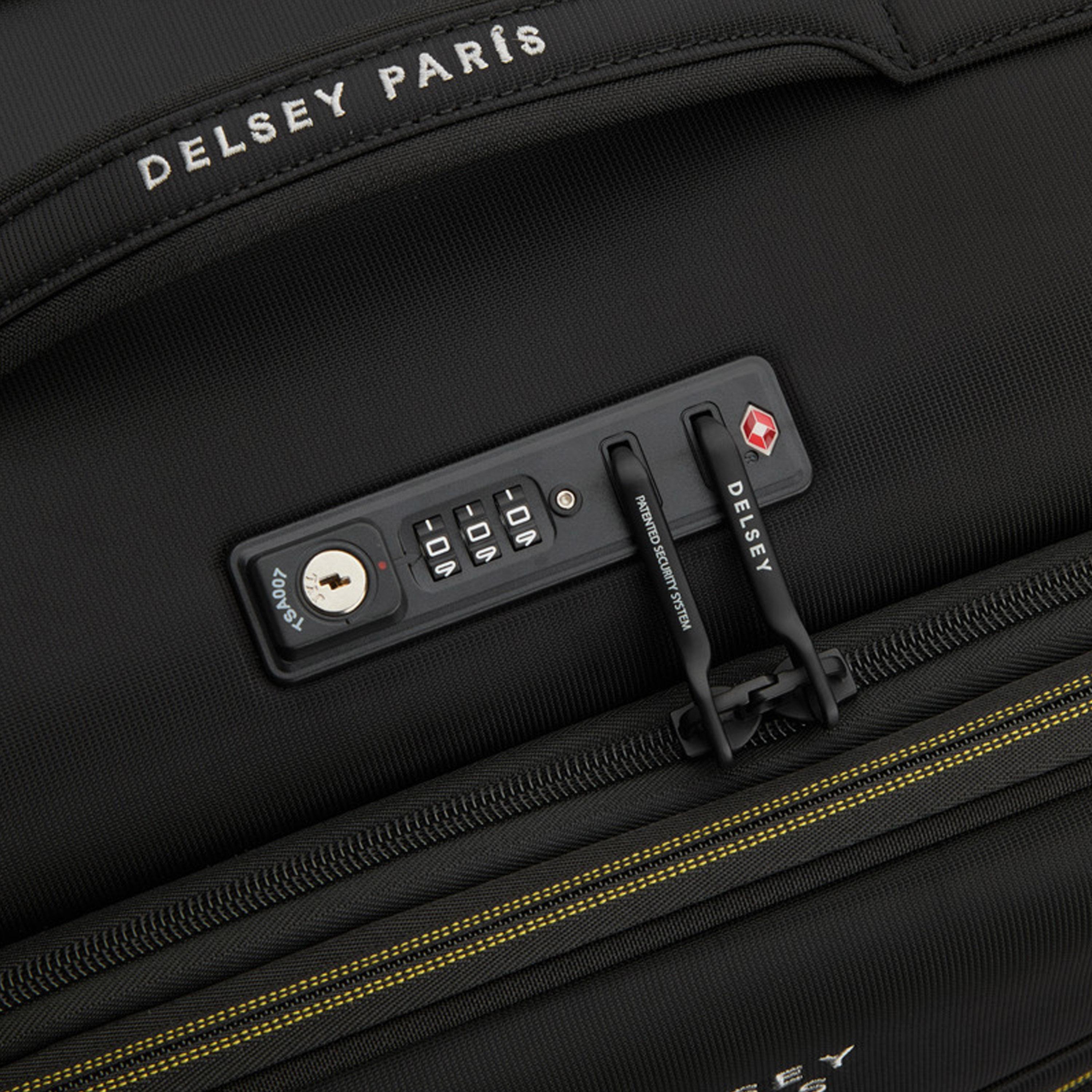 Delsey Brochant 3 55 CM Small Cabin Polyester Soft Sided 4-Wheeler Spinner Trolley Bag with TSA Combination Lock-travel-luggagesandbags-luggage-image-6