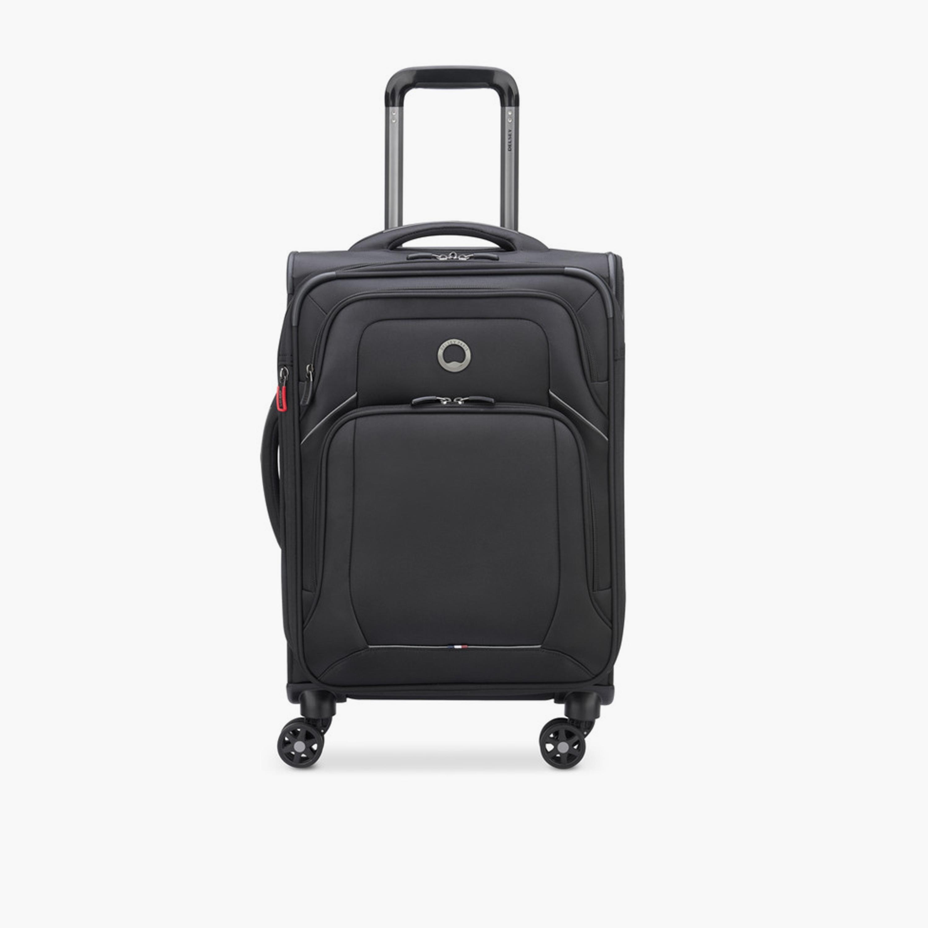 Delsey Optimax Lite 55 CM Small Cabin Polyester Soft Sided 4-Wheeler Spinner Trolley Bag with TSA Combination Lock-travel-luggagesandbags-luggage-image-1