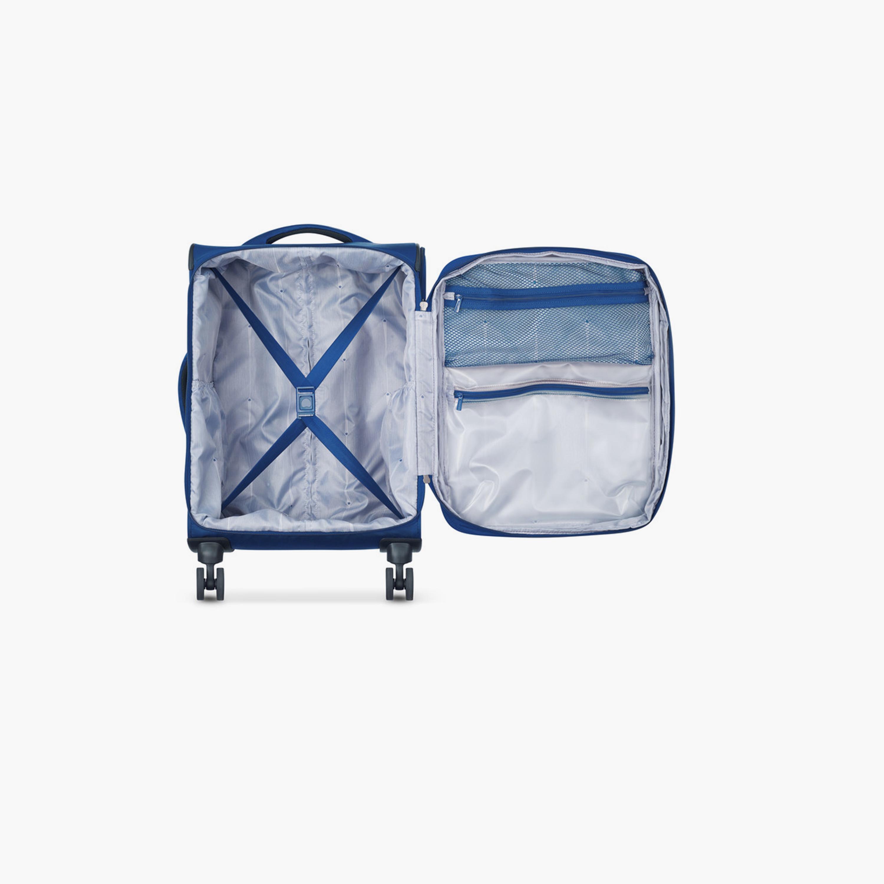Delsey Optimax Lite 55 CM Small Cabin Polyester Soft Sided 4-Wheeler Spinner Trolley Bag with TSA Combination Lock-travel-luggagesandbags-luggage-image-5
