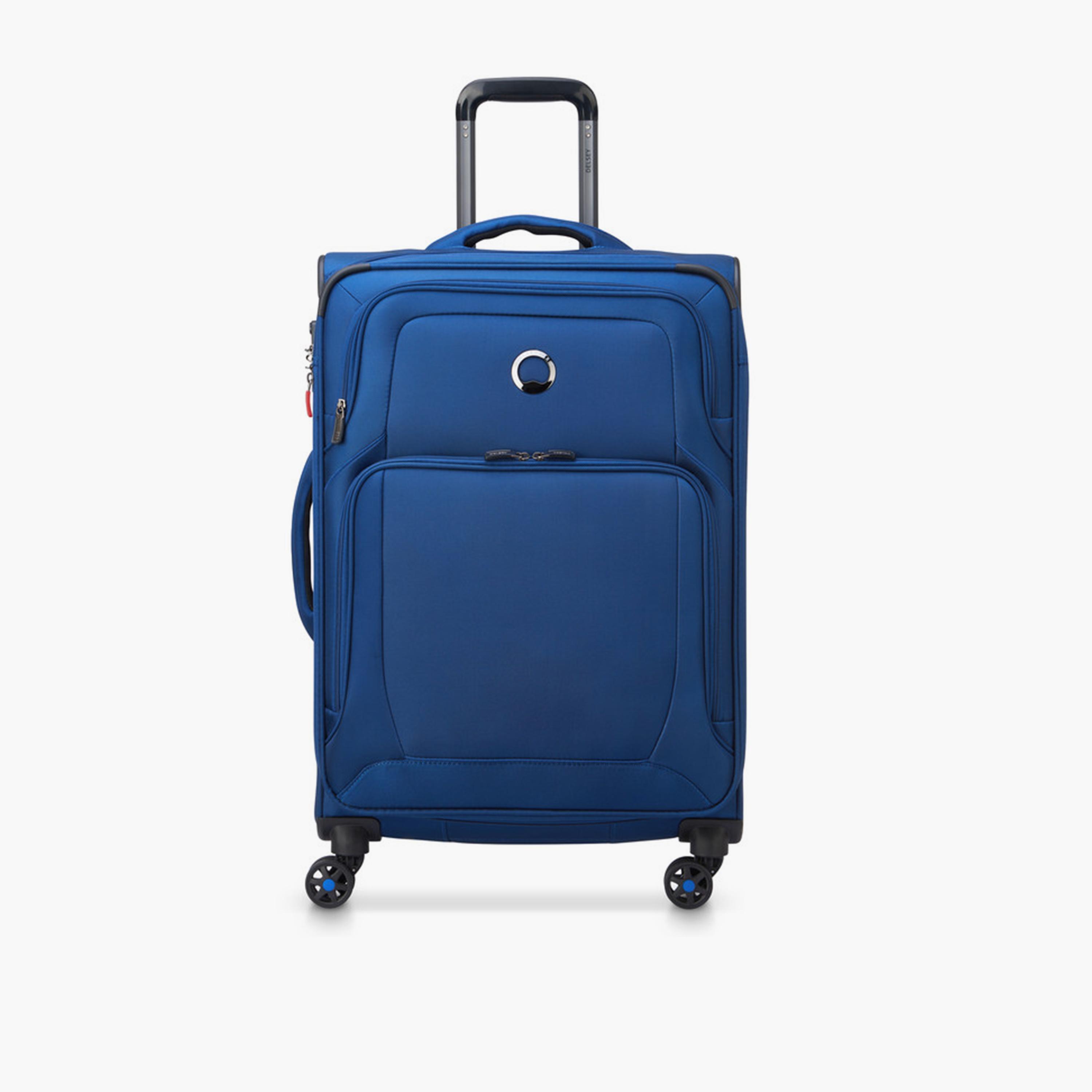 Delsey Optimax Lite 70 CM Medium Check-in Polyester Soft Sided 4-Wheeler Spinner Trolley Bag with TSA Combination Lock-travel-luggagesandbags-luggage-image-1