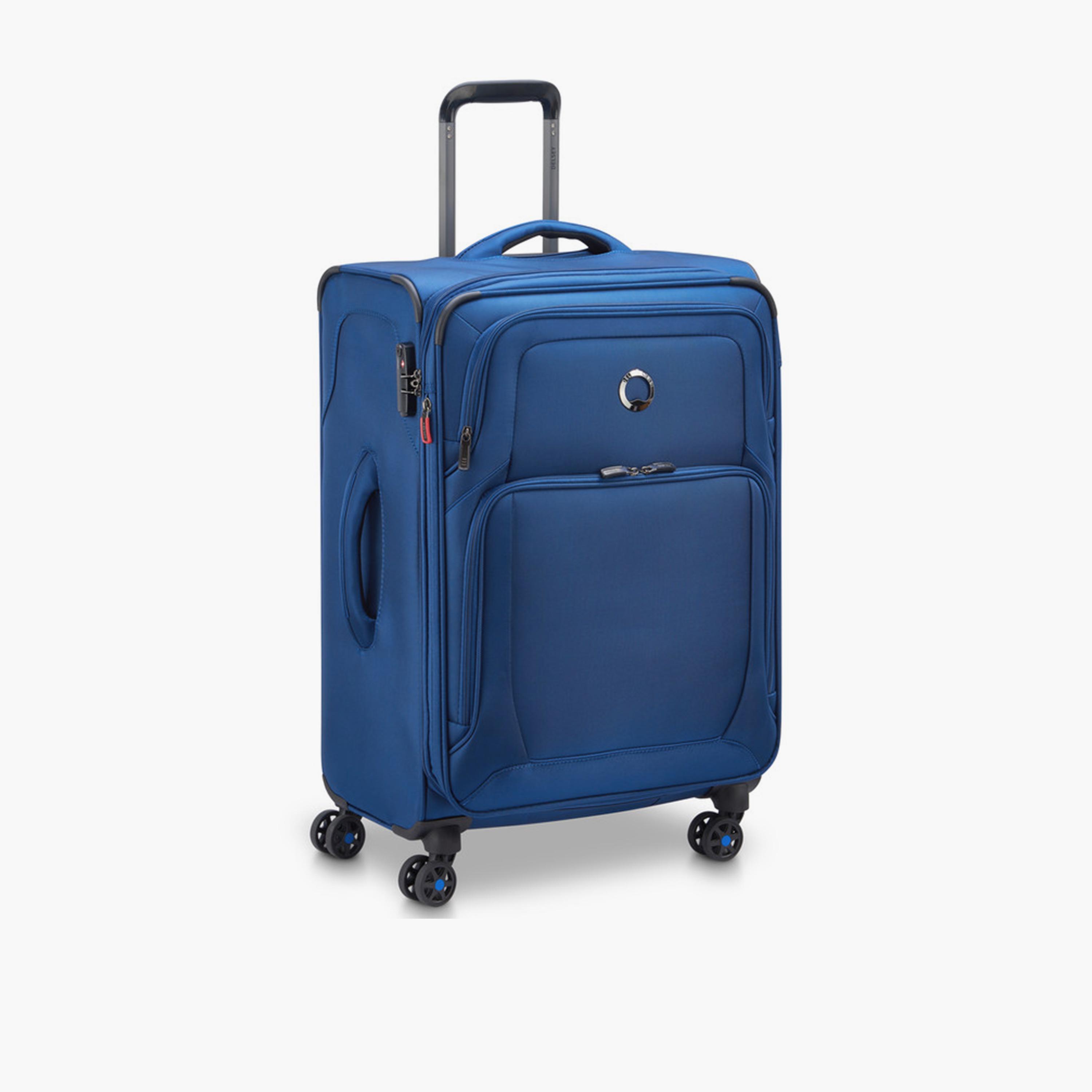 Delsey Optimax Lite 80 CM Large Check-in Polyester Soft Sided 4-Wheeler Spinner Trolley Bag with TSA Combination Lock-travel-luggagesandbags-luggage-image-5
