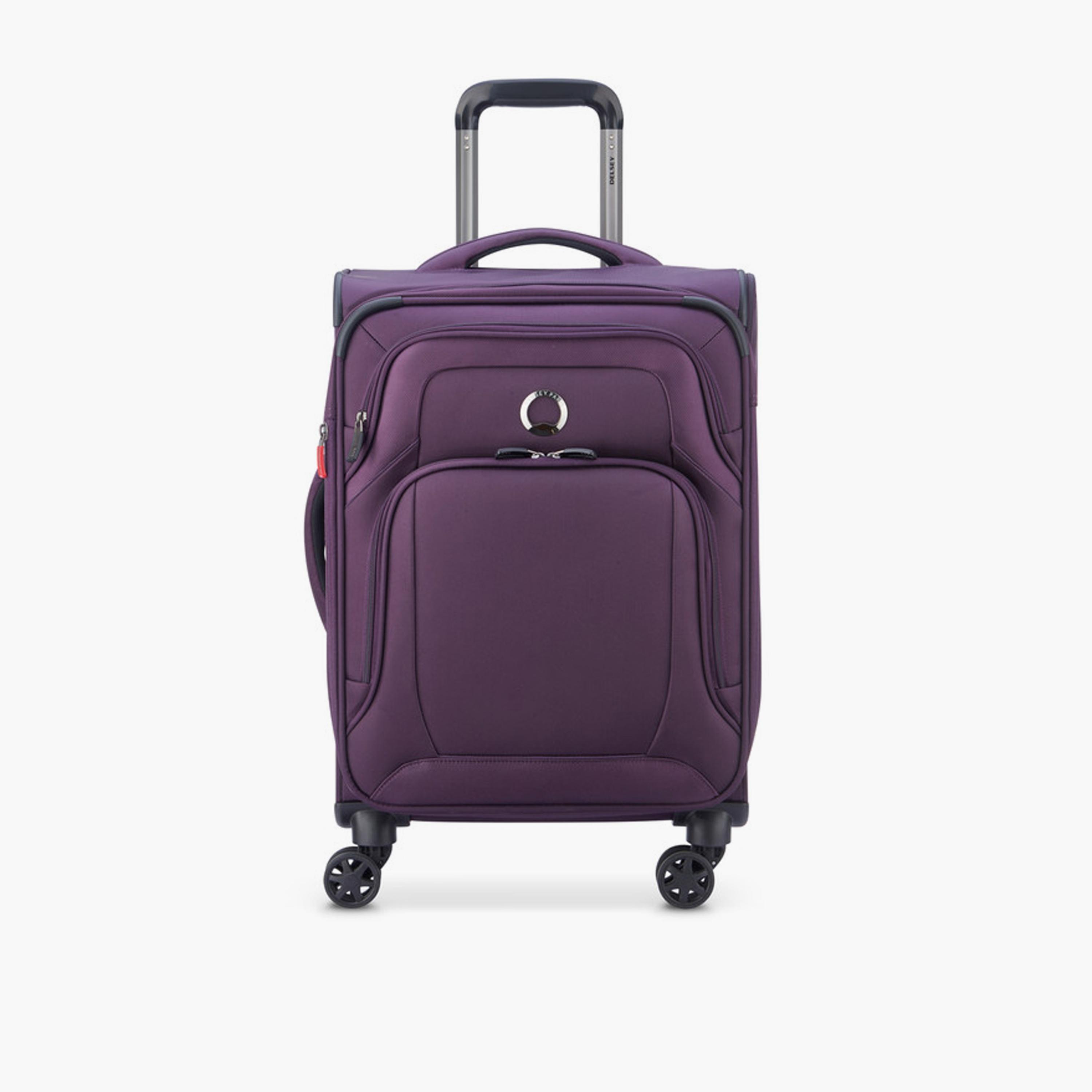Delsey Optimax Lite 55 CM Small Cabin Polyester Soft Sided 4-Wheeler Spinner Trolley Bag with TSA Combination Lock-travel-luggagesandbags-luggage-image-1