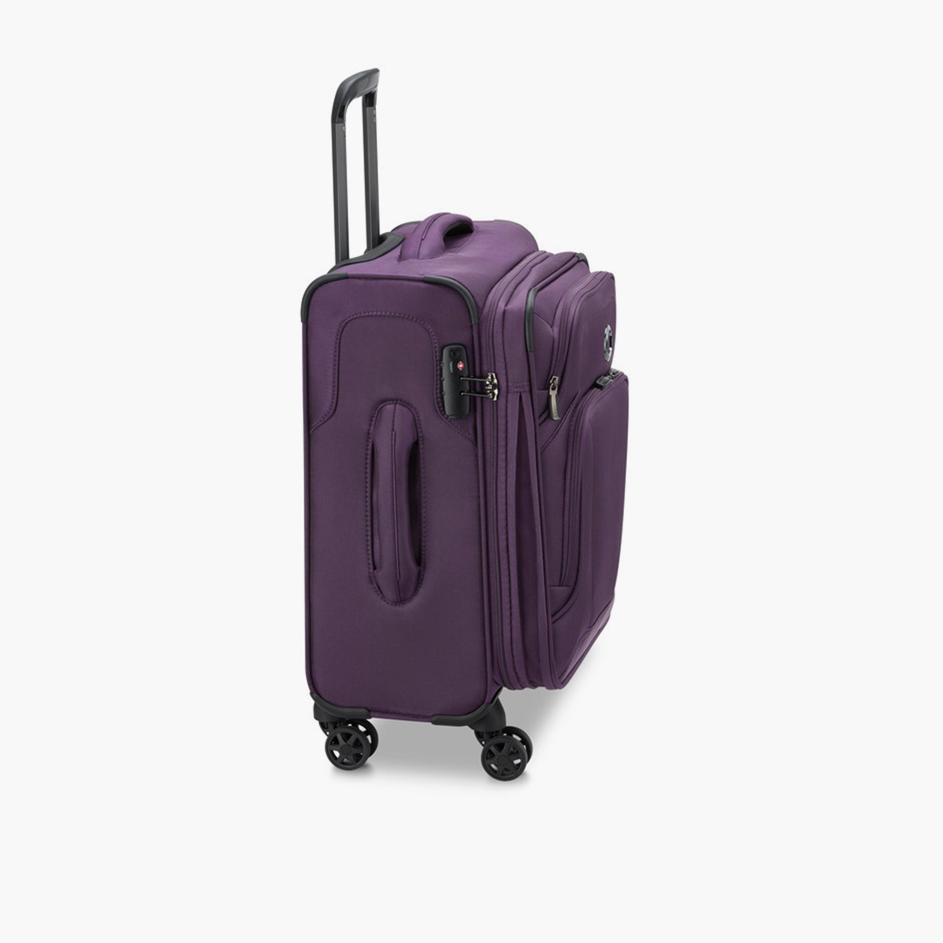 Delsey Optimax Lite 55 CM Small Cabin Polyester Soft Sided 4-Wheeler Spinner Trolley Bag with TSA Combination Lock-travel-luggagesandbags-luggage-image-5