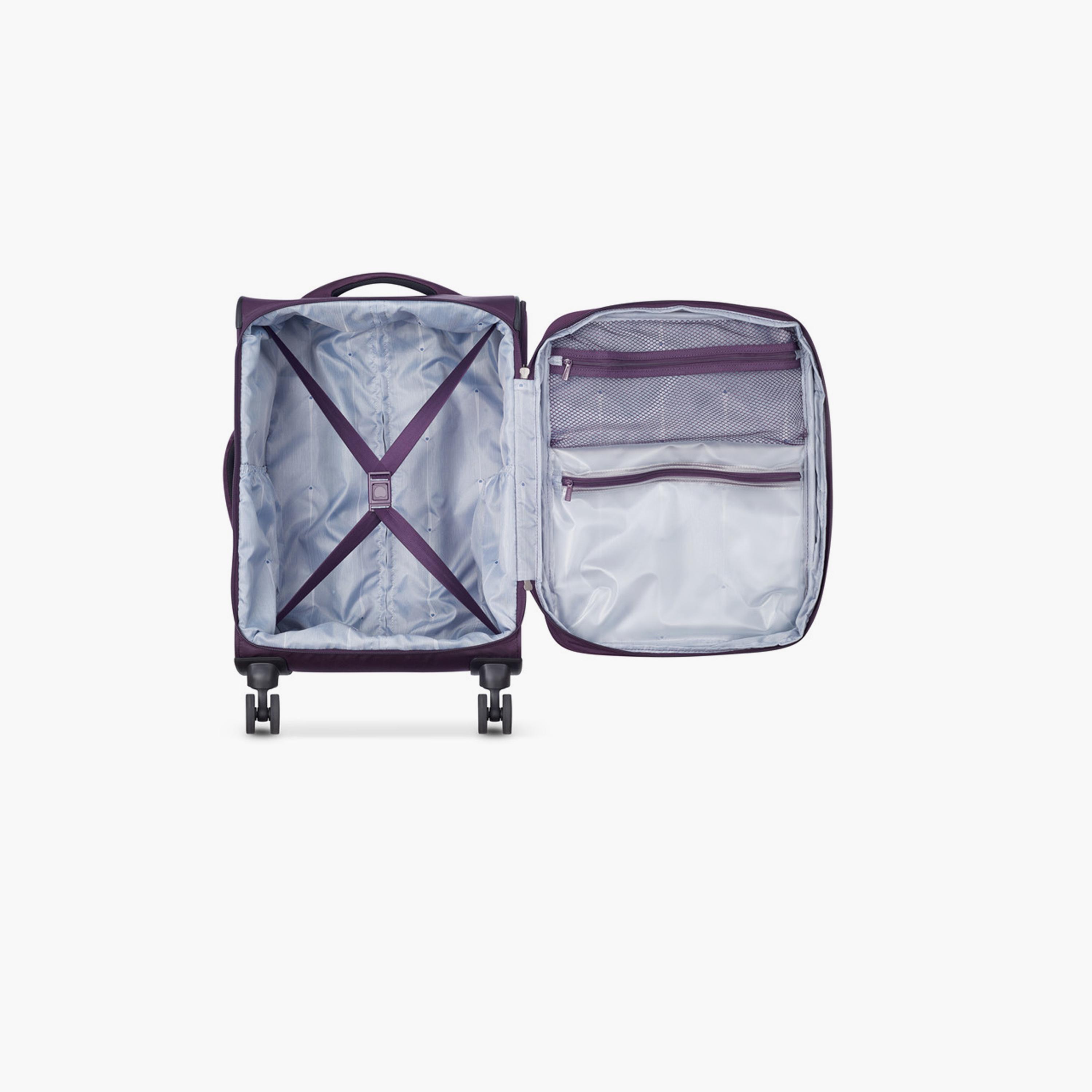 Delsey Optimax Lite 55 CM Small Cabin Polyester Soft Sided 4-Wheeler Spinner Trolley Bag with TSA Combination Lock-travel-luggagesandbags-luggage-image-7