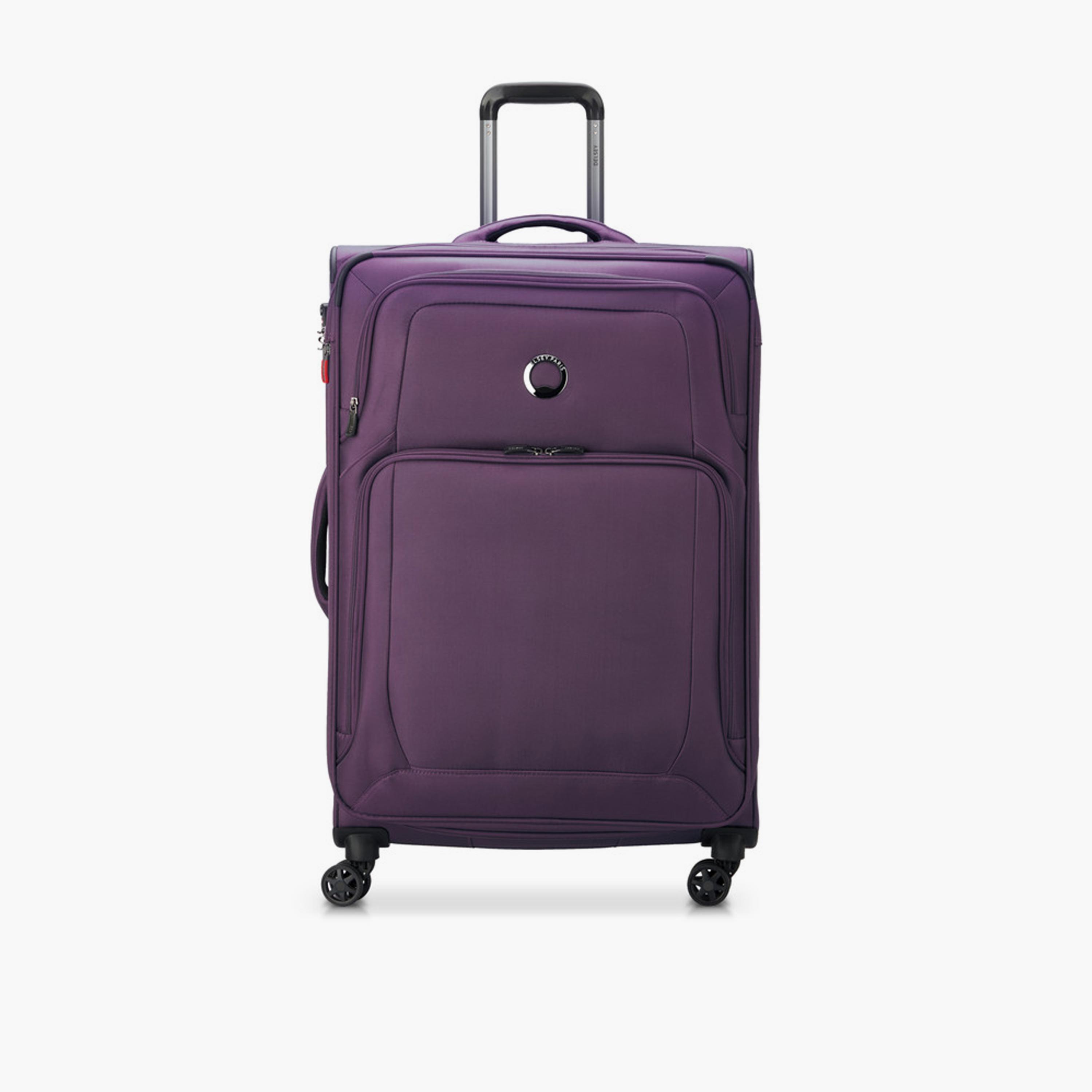 Delsey Optimax Lite 80 CM Large Check-in Polyester Soft Sided 4-Wheeler Spinner Trolley Bag with TSA Combination Lock-travel-luggagesandbags-luggage-image-1