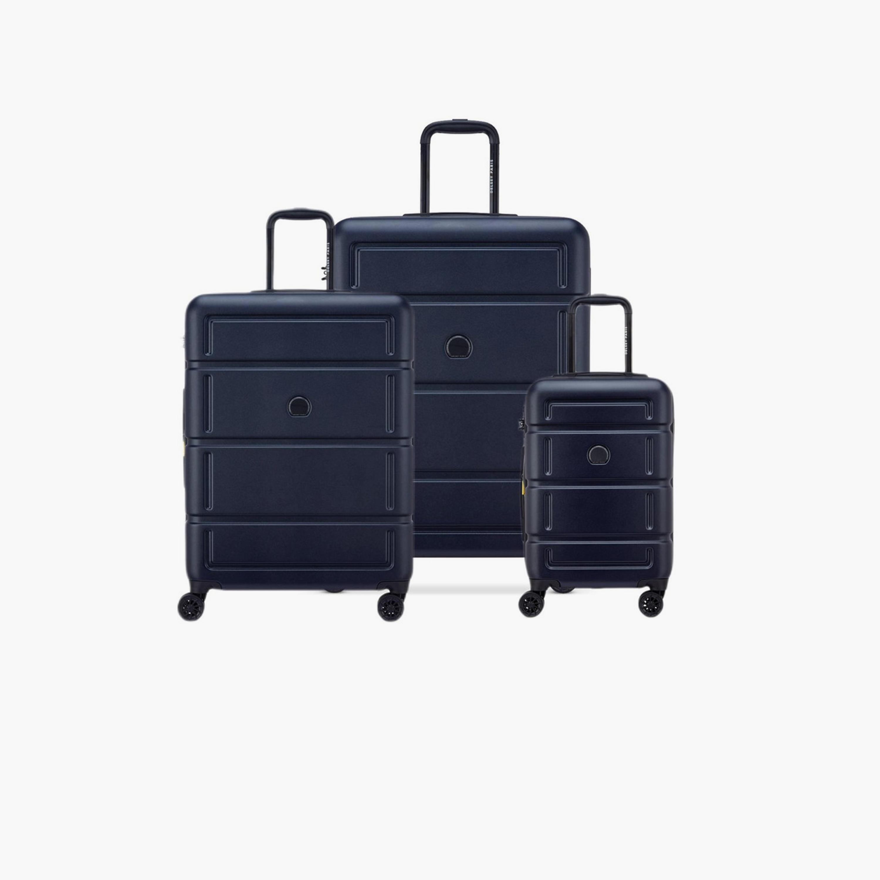 Delsey Camelia Set of 3 Polycarbonate with ABS Hard Sided 4-Wheeler Spinner Trolley Bag with TSA Combination Lock-travel-luggagesandbags-luggage-image-1
