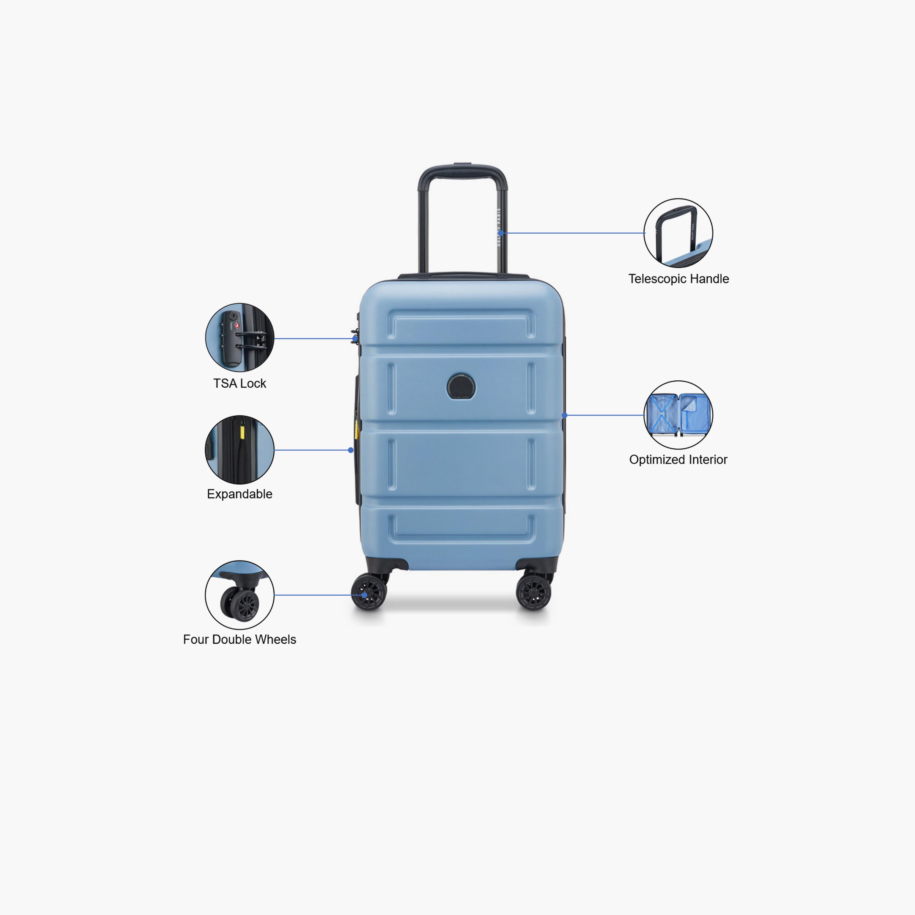 Delsey Camelia 55 CM Small Cabin Polycarbonate with ABS Hard Sided 4-Wheeler Spinner Trolley Bag with TSA Combination Lock-travel-luggagesandbags-luggage-image-3